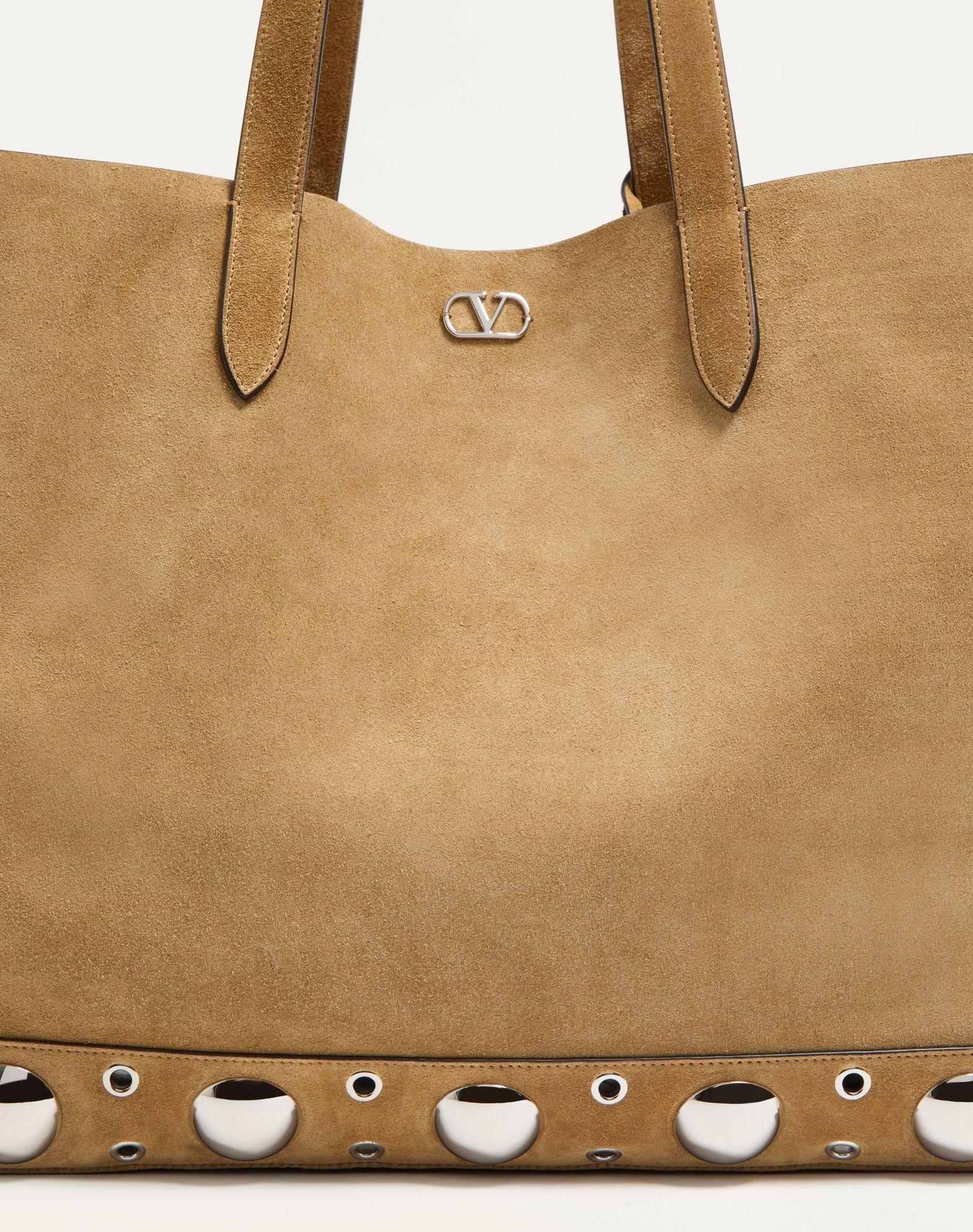 Valentino Garavani Nellcôte Large Suede Shopping Bag Product Image