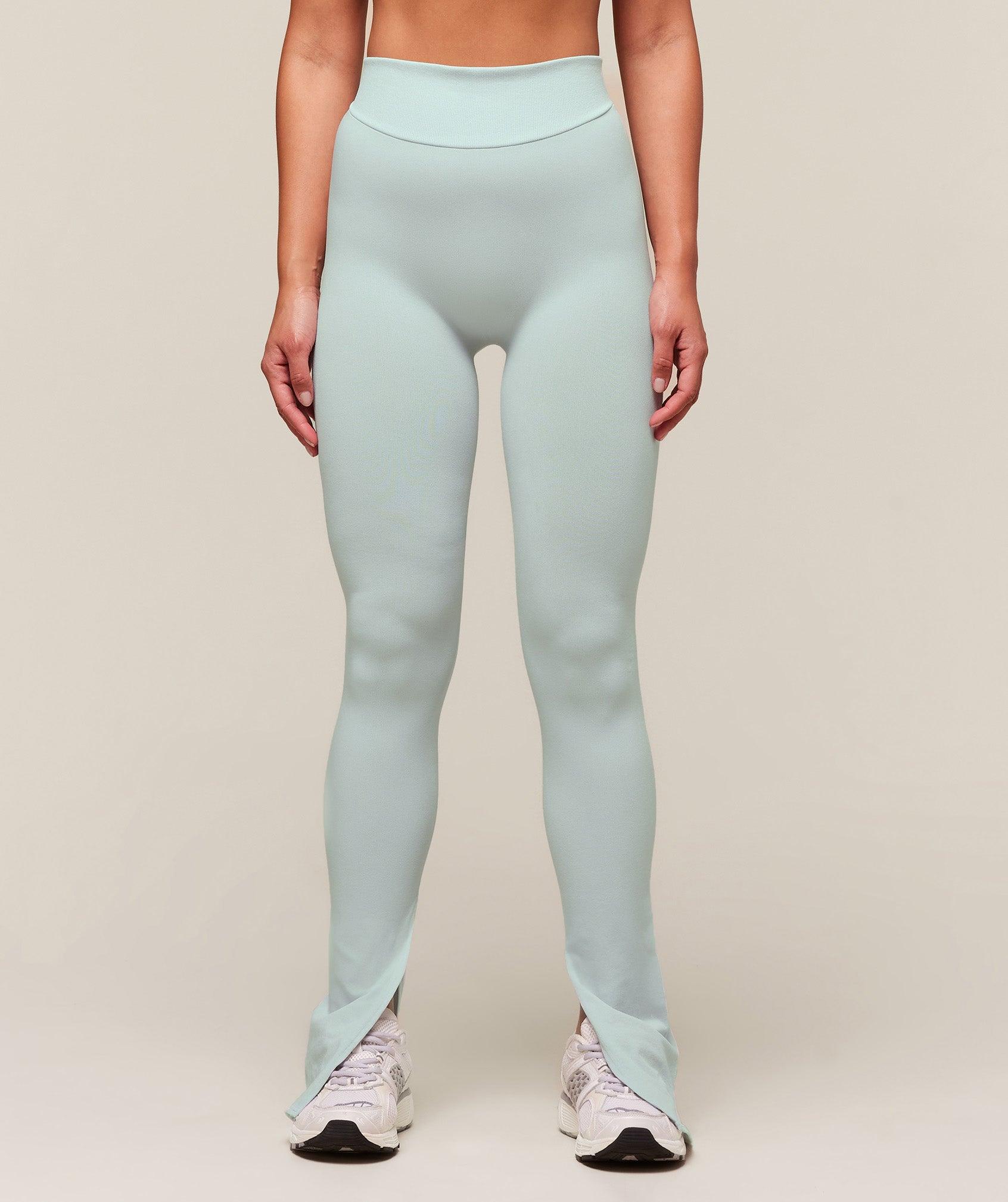 Gymshark everywear Warp Knit Flare Leggings - Frost Blue Female Product Image