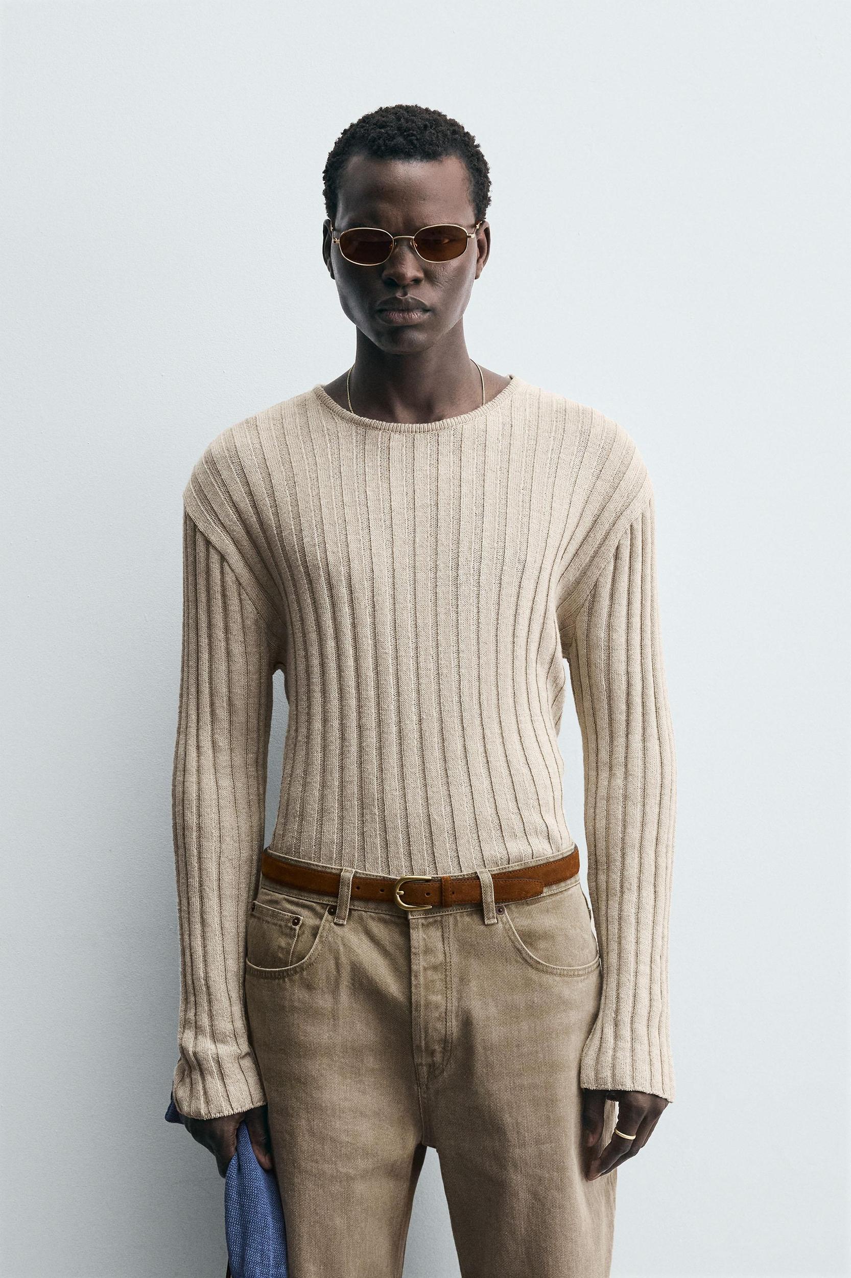 LIGHTWEIGHT RIBBED SWEATER Product Image