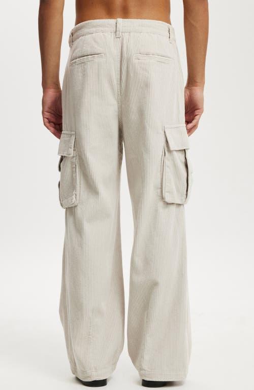 Cotton On Men's Baggy Pleat Cargo Pant in Light Stone Cord at Nordstrom, Size 26 Product Image