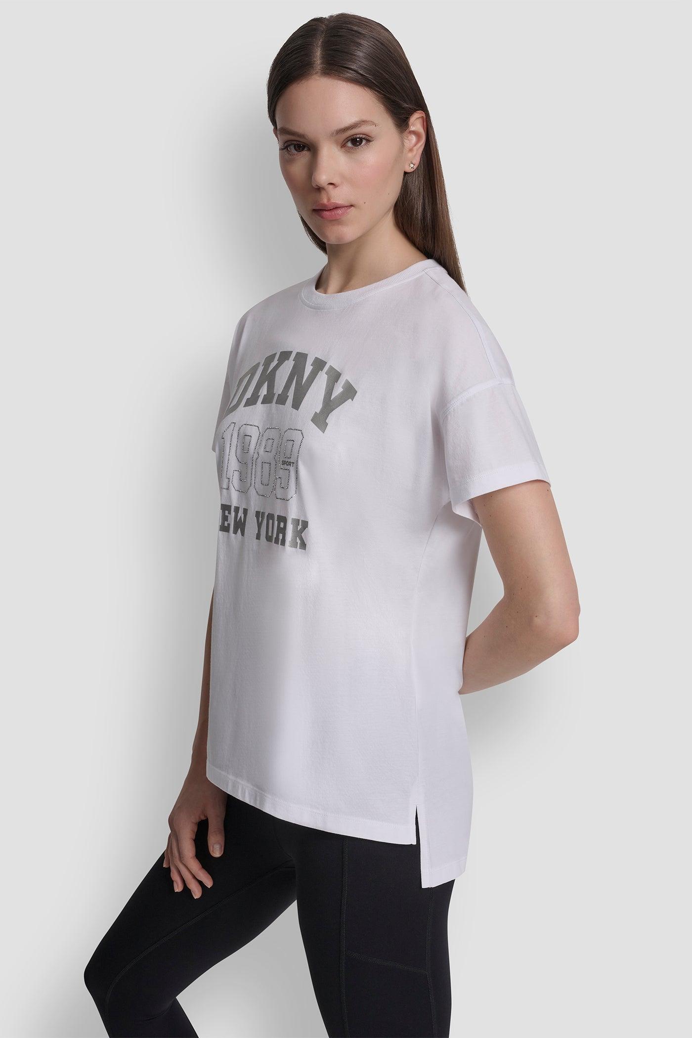 DKNY NY 1989 LOGO RHINESTUD LOGO TEE Product Image