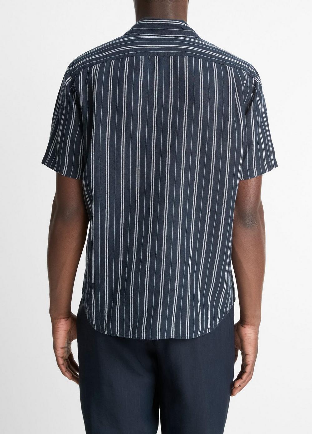Mesa Stripe Hemp Short-Sleeve Shirt Product Image