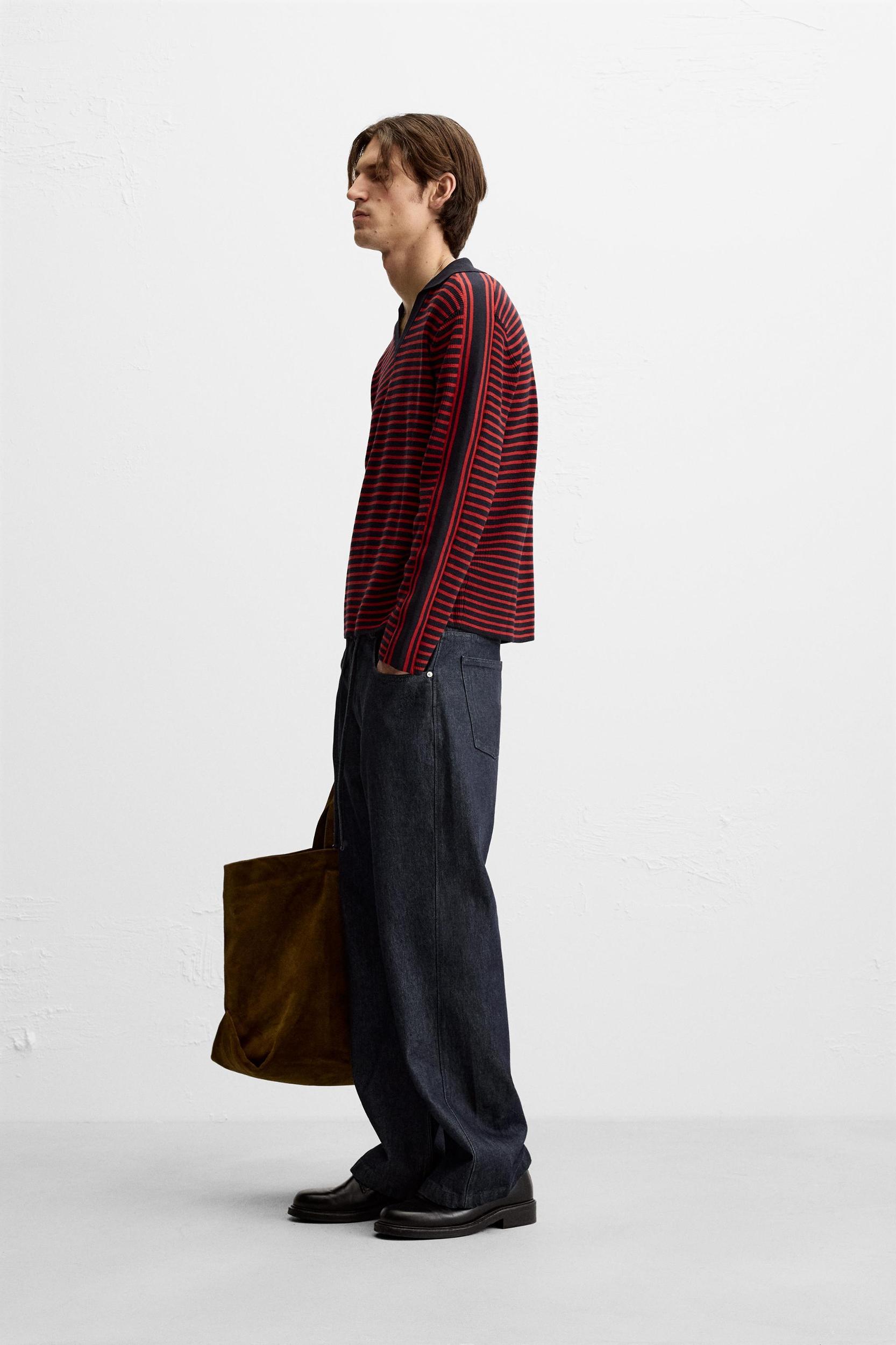 STRIPED KNIT POLO LIMITED EDITION Product Image