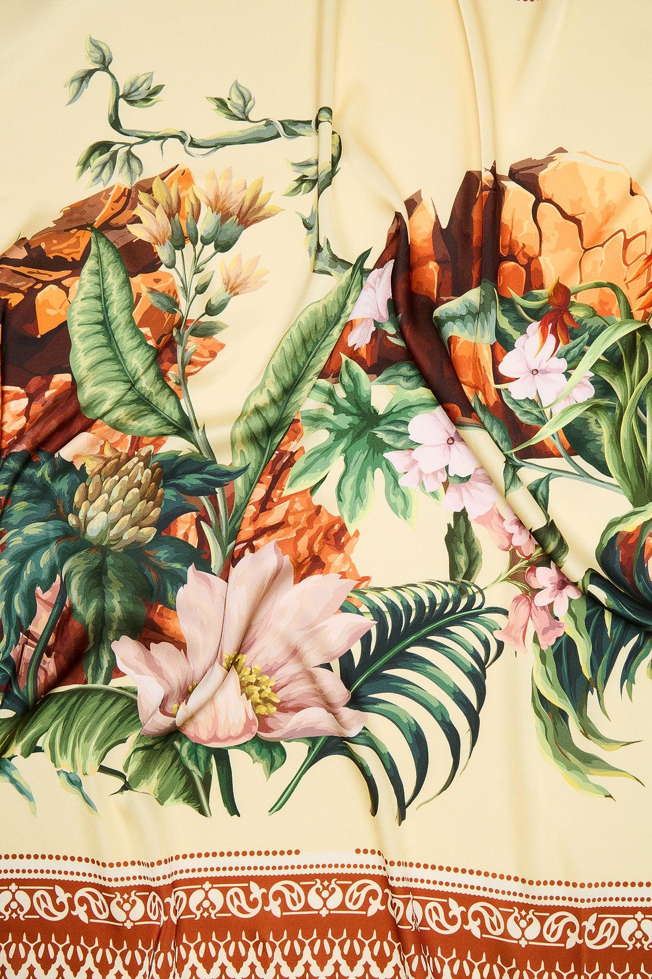 Desert Floral Large Bandana - Tan/Multi Product Image