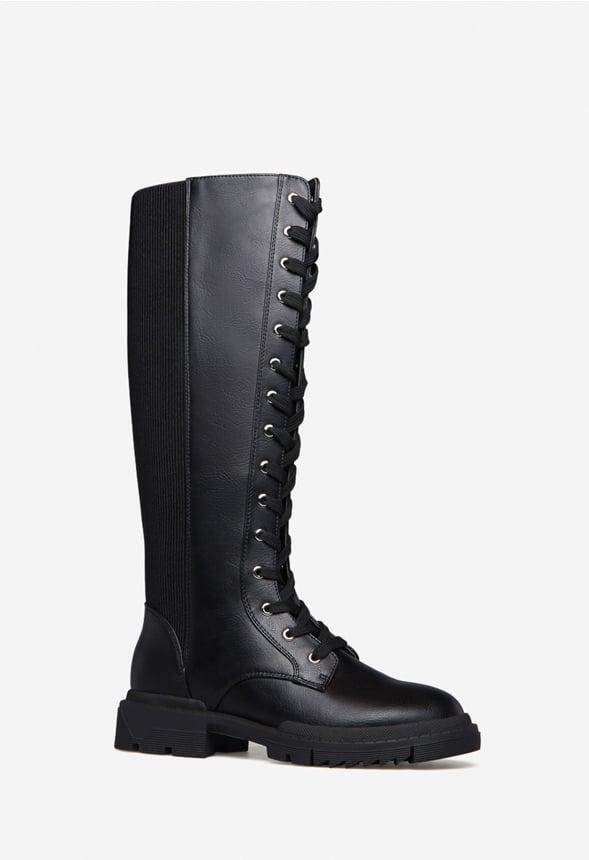 JustFab Margaux Platform Loafer Pump Womens Black/ White Size 8.5 Product Image