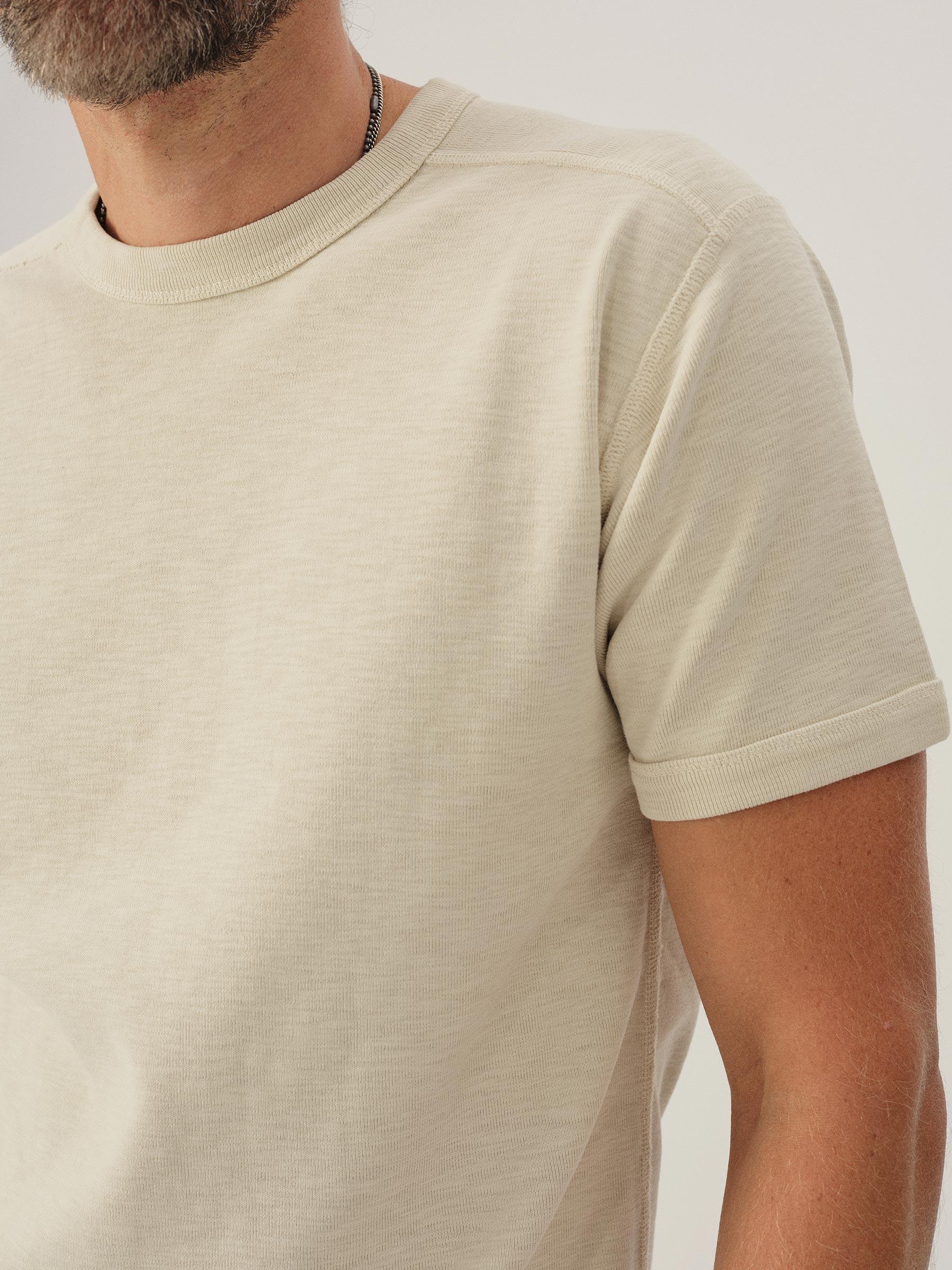 Worn White Sidewinder Rib Ringer Tee Product Image