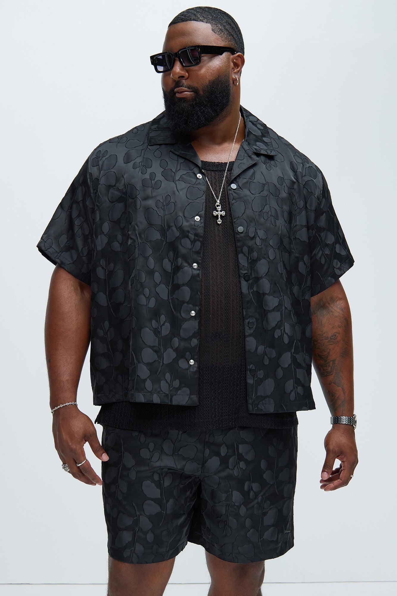 Fenno Jacquard Shirt - Black Product Image