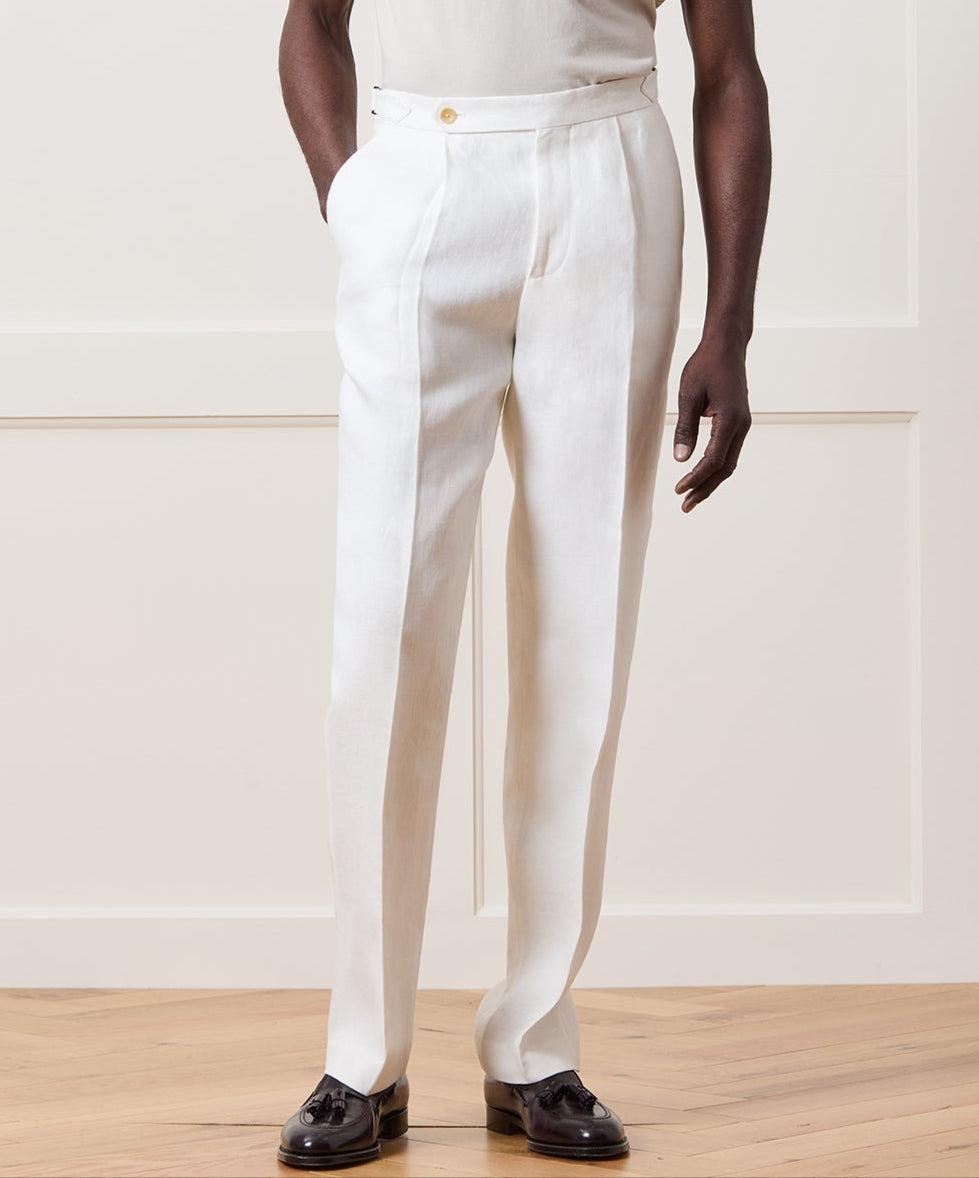 Italian Linen Side Tab Trouser Product Image