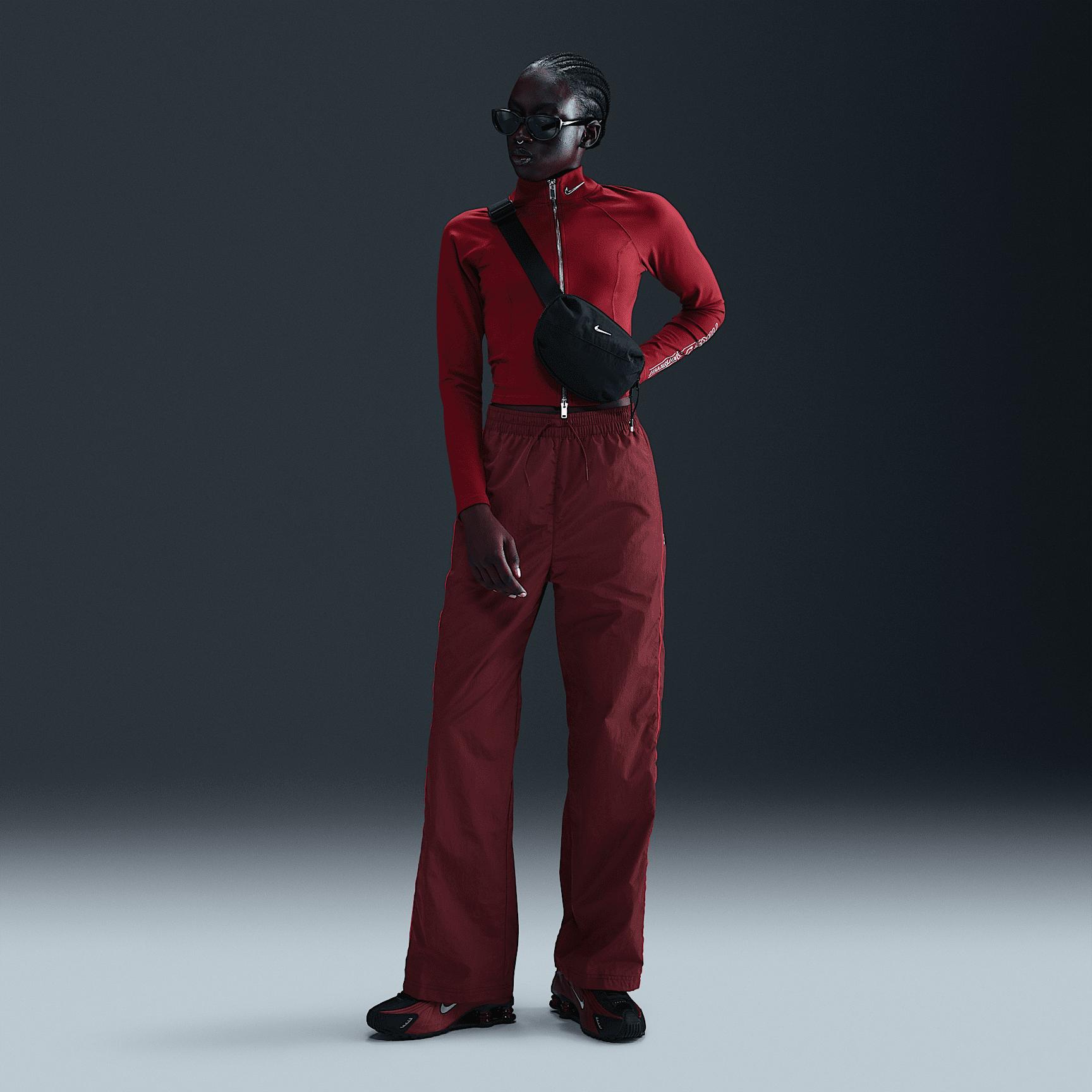 Womens Nike Windrunner High-Waisted Woven Open-Hem Pants Product Image