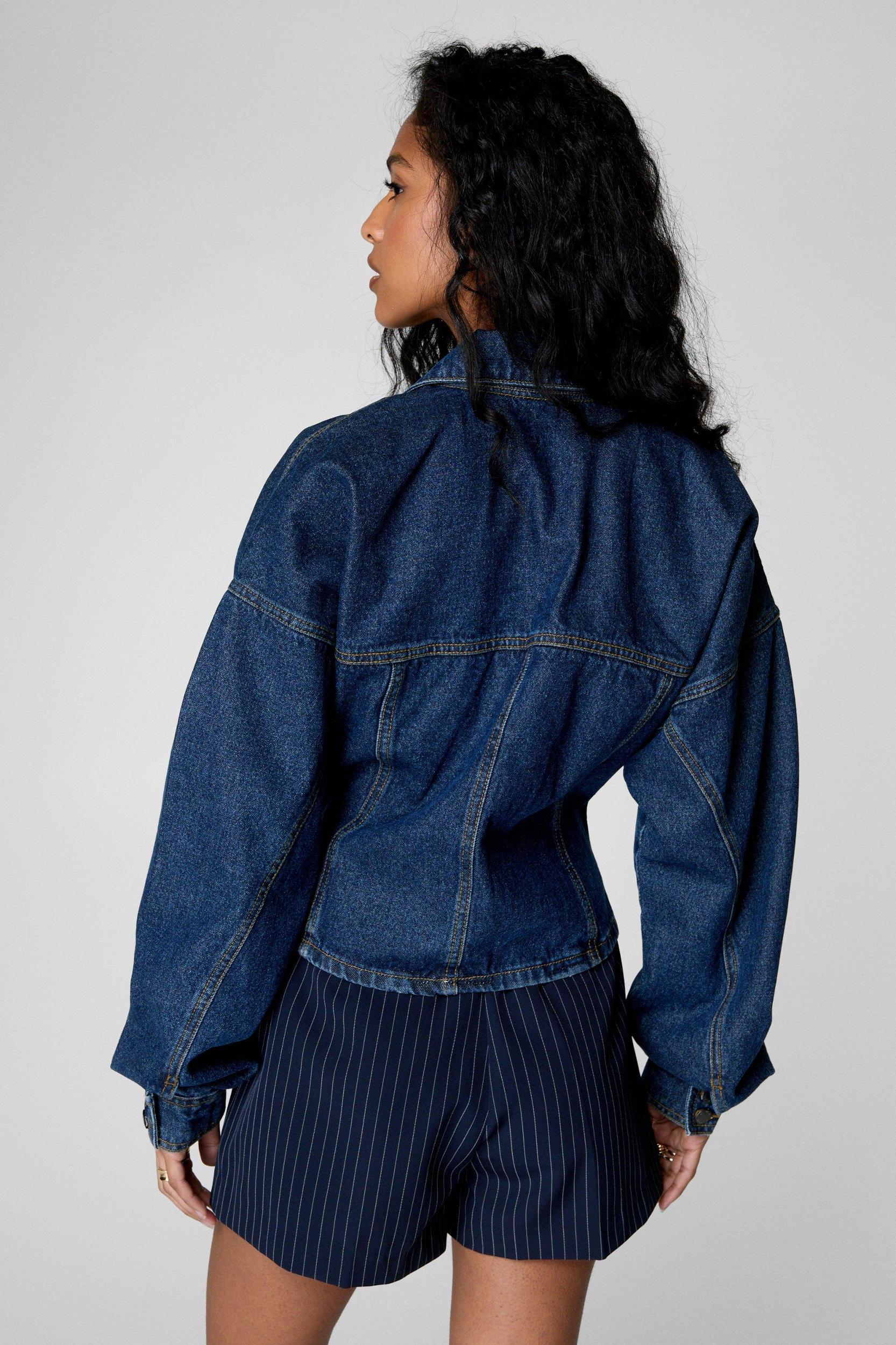 Denim Corset Shirt Product Image