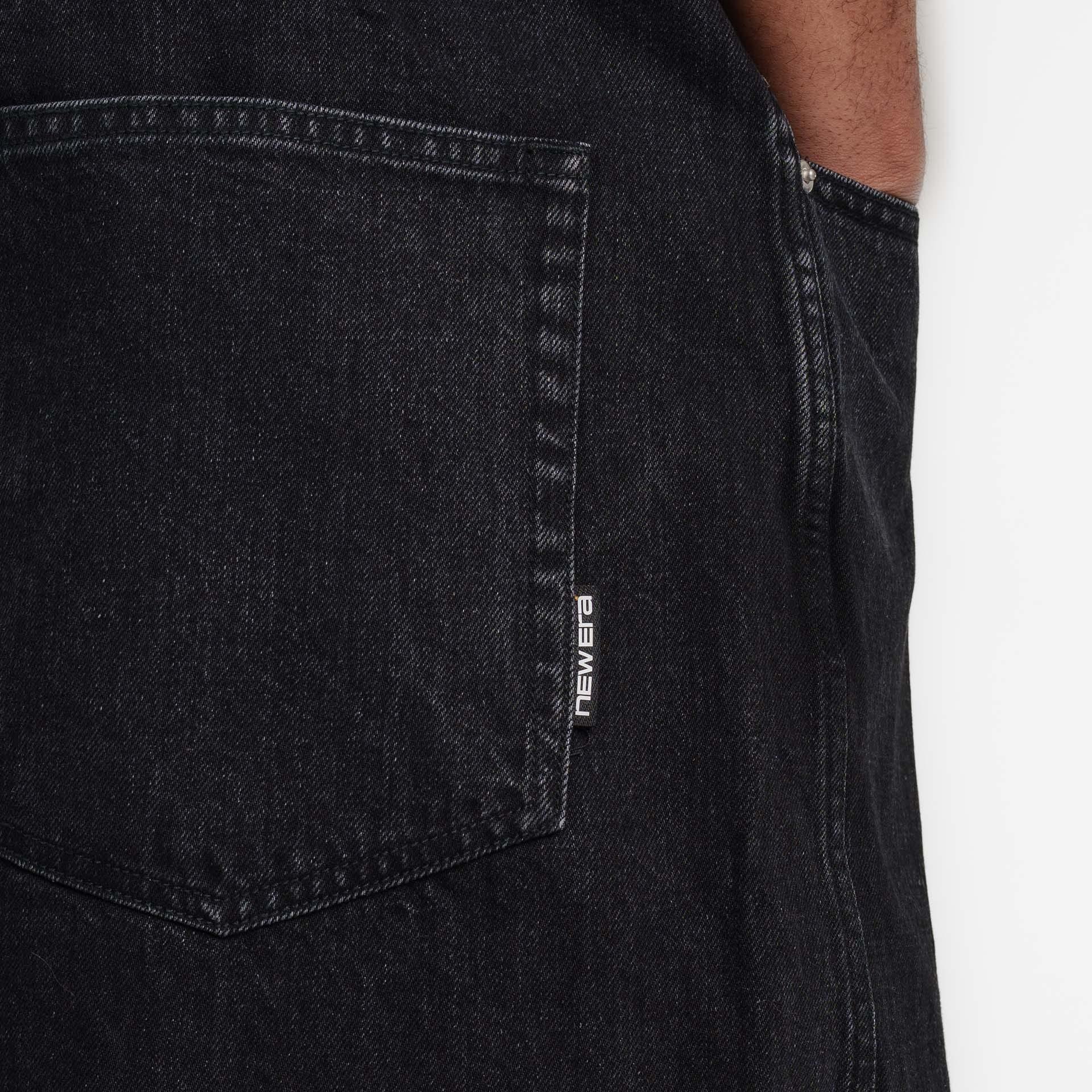 New Era Branded Warehouse Black Jean Shorts Male Product Image