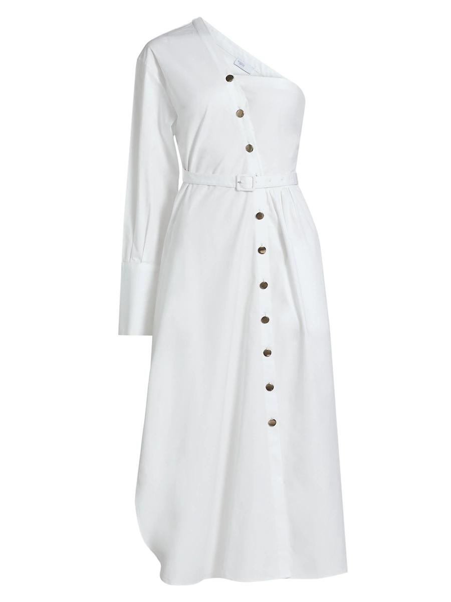 Womens Asymmetric One-Shoulder Shirtdress Size 0 Product Image