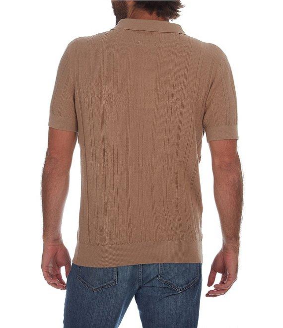 PX Clothing Short Sleeve Knit Polo Sweater Product Image