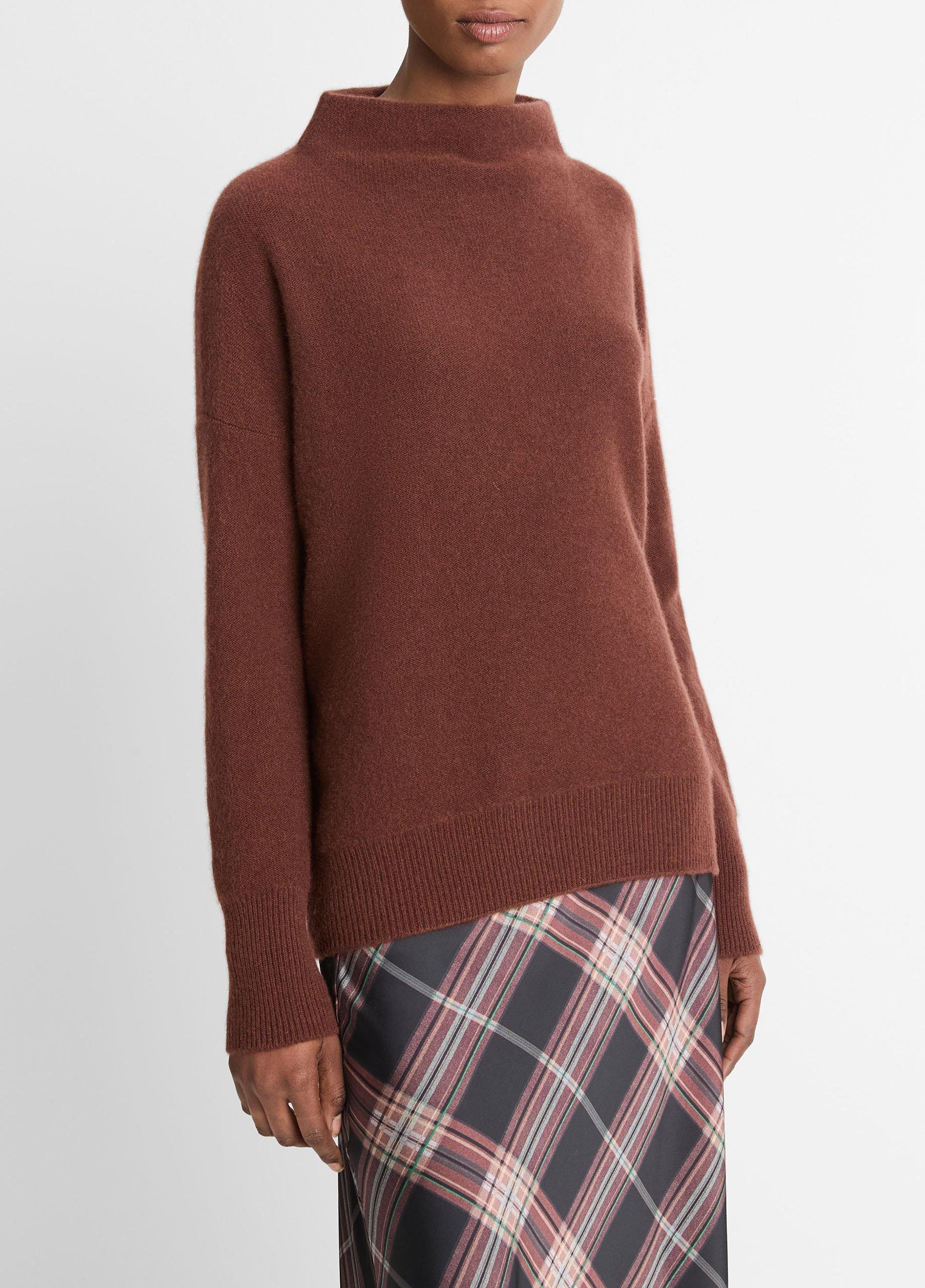 Plush Cashmere Funnel-Neck Sweater Product Image