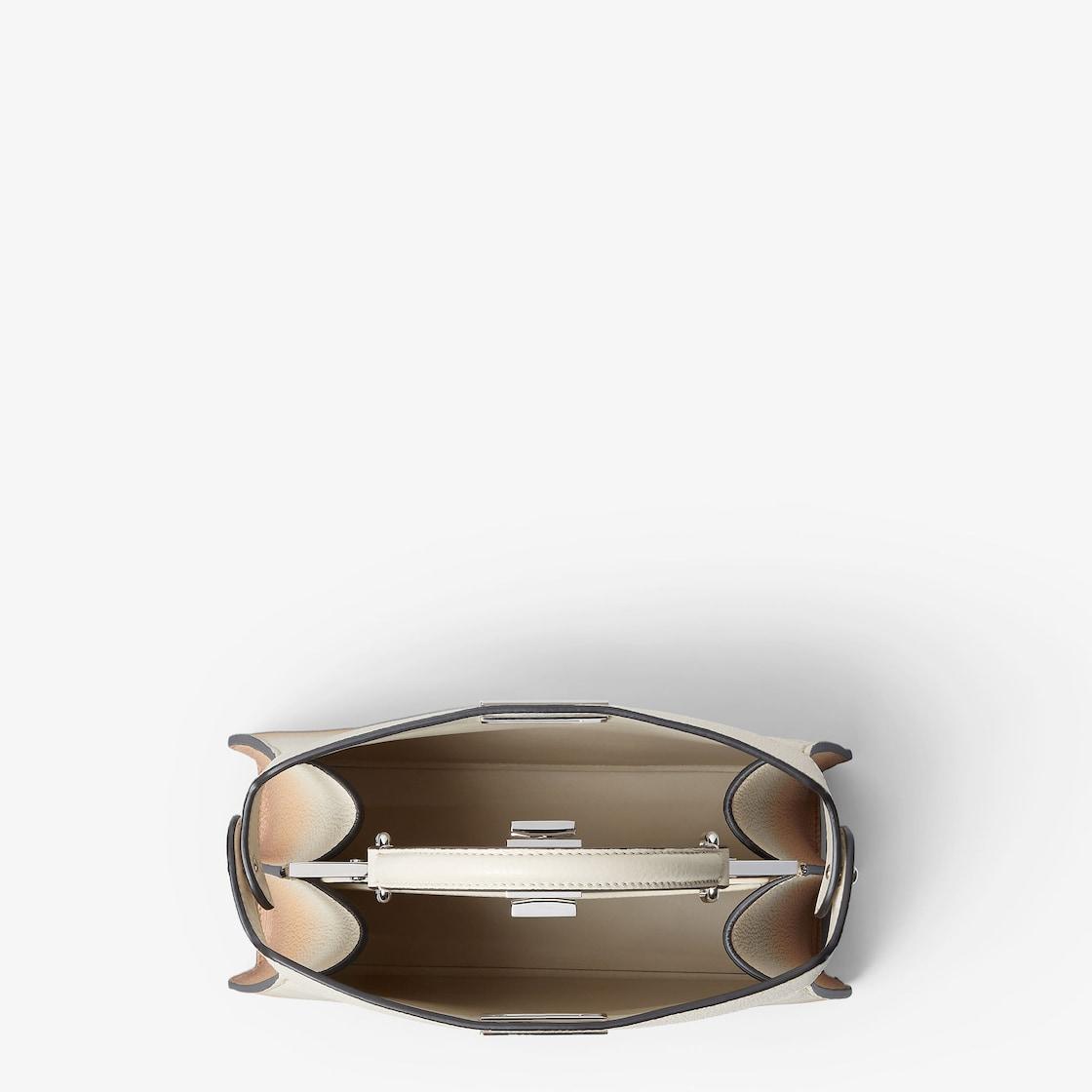 Peekaboo ISeeU SmallCamelia and beige gradient effect leather bag Product Image