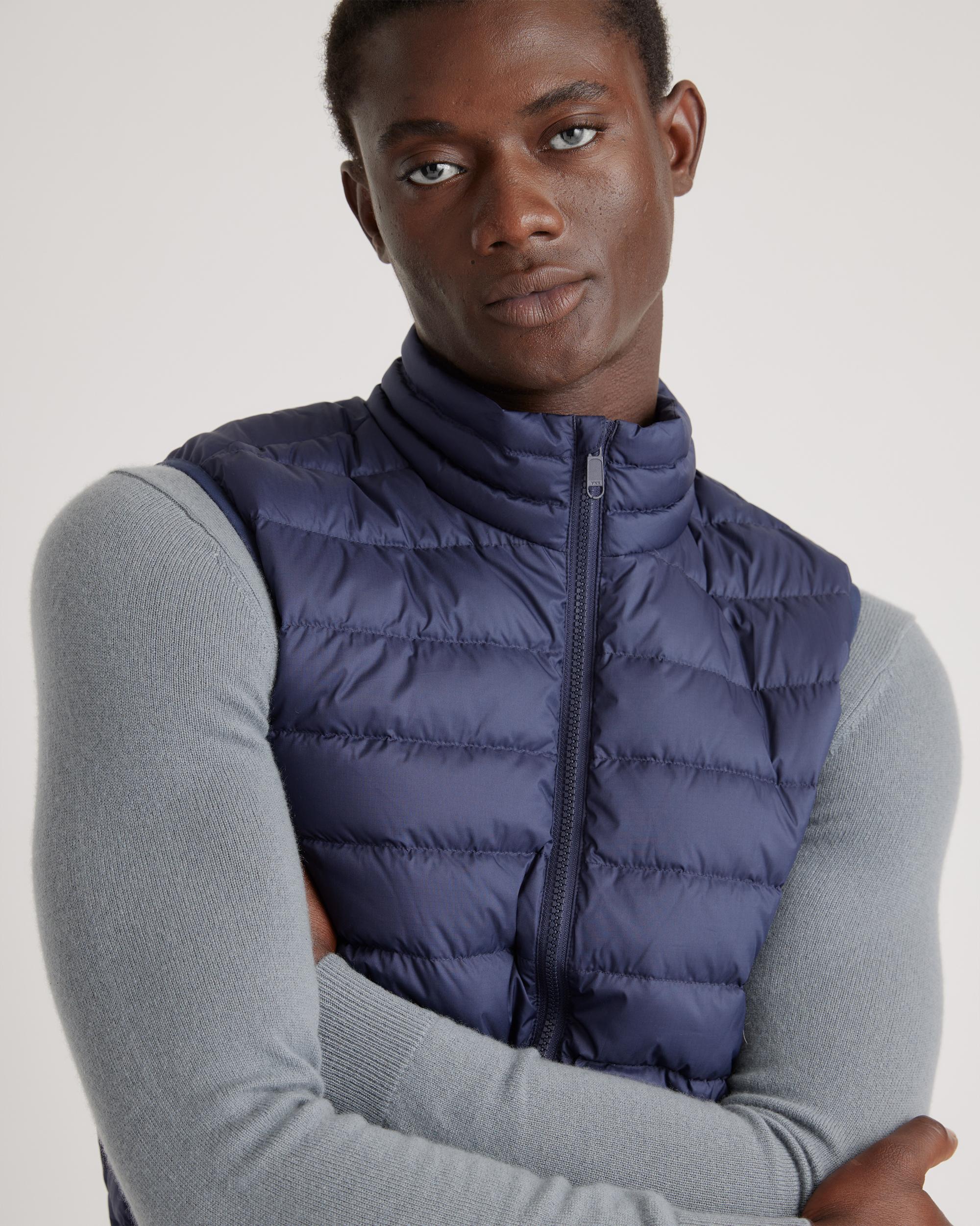 Quince | Men's Lightweight Down Packable Puffer Vest Recycled Polyester Product Image