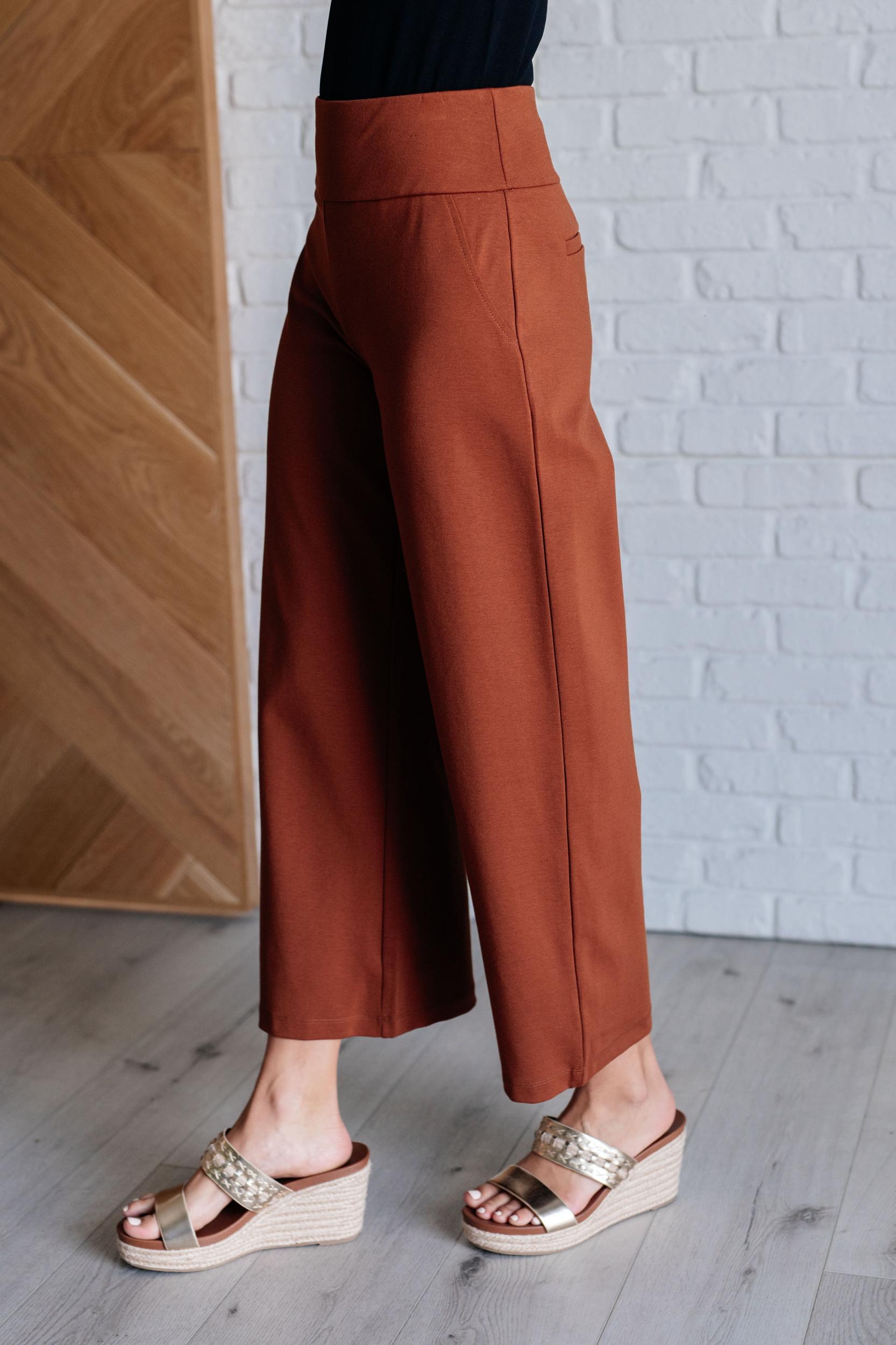 Magic Wide Leg Crop Pants in Rust (Online Exclusive) Product Image