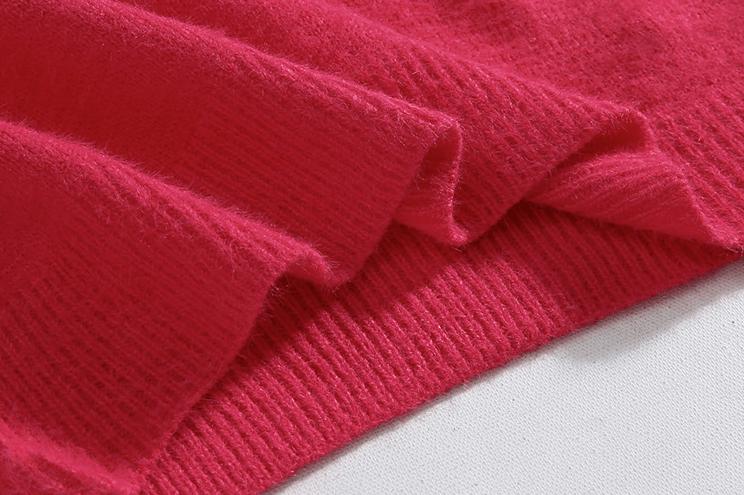 RT No. 6347 MOHAIR KNITTED ROUND NECK SWEATER Product Image