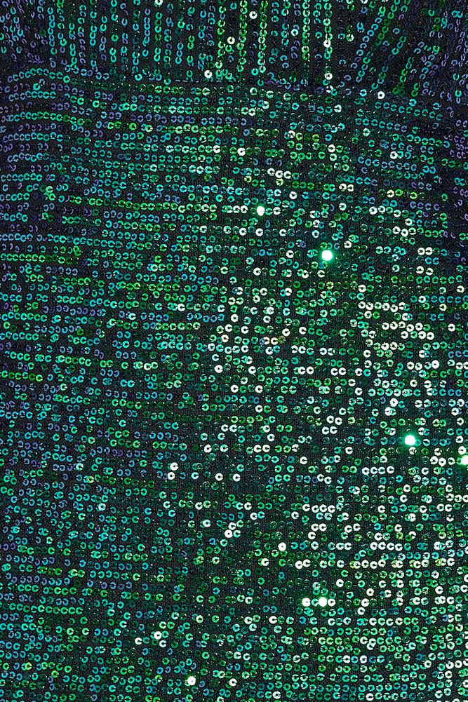 Loud Appearance Sequin Strapless Mini Dress Green Product Image