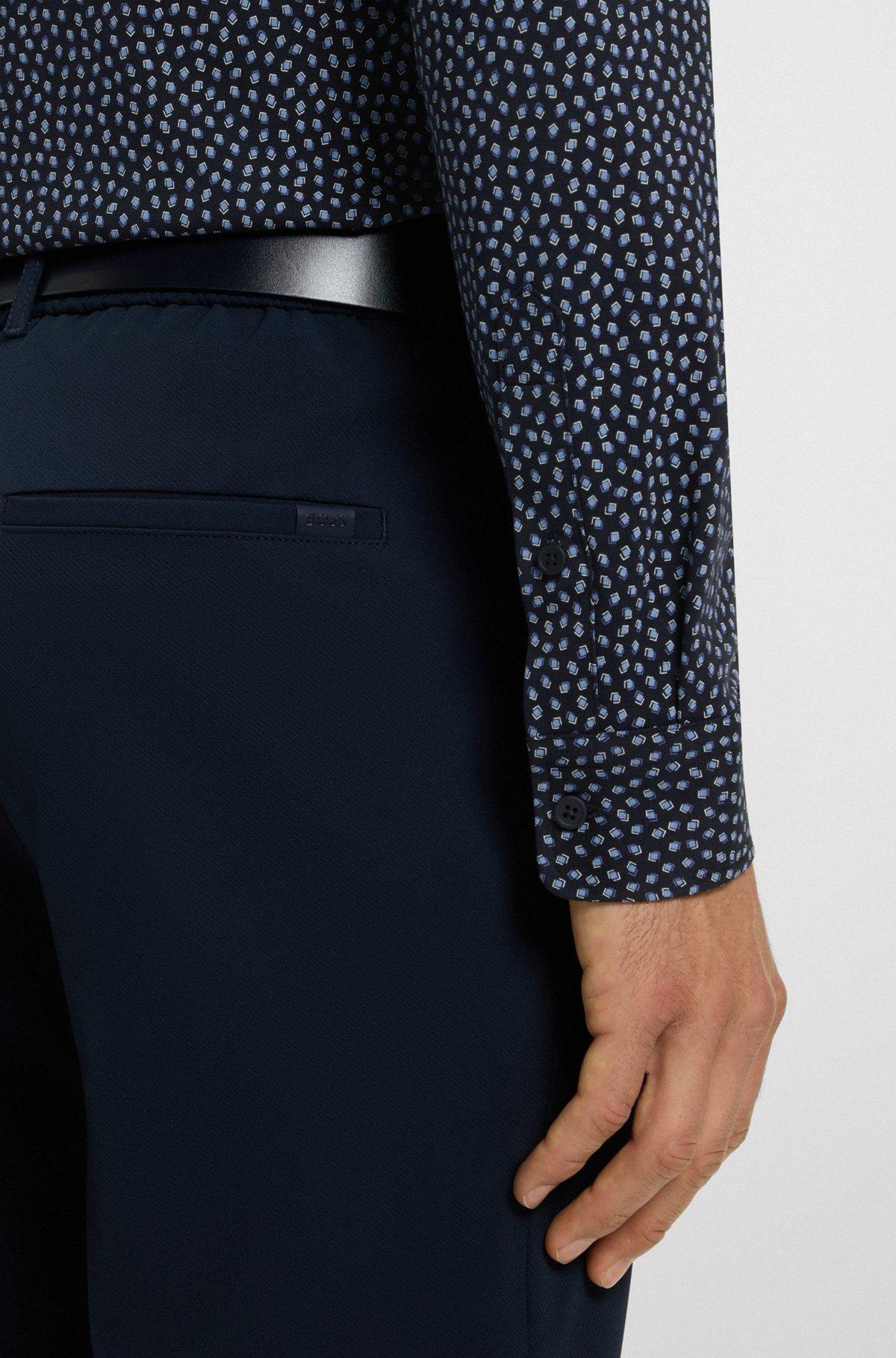 Slim-fit shirt in printed cotton Product Image