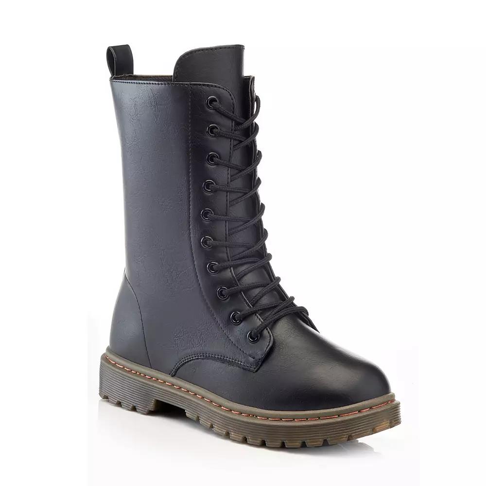 Henry Ferrera Charm-905 Women's Combat Boots, Black Product Image