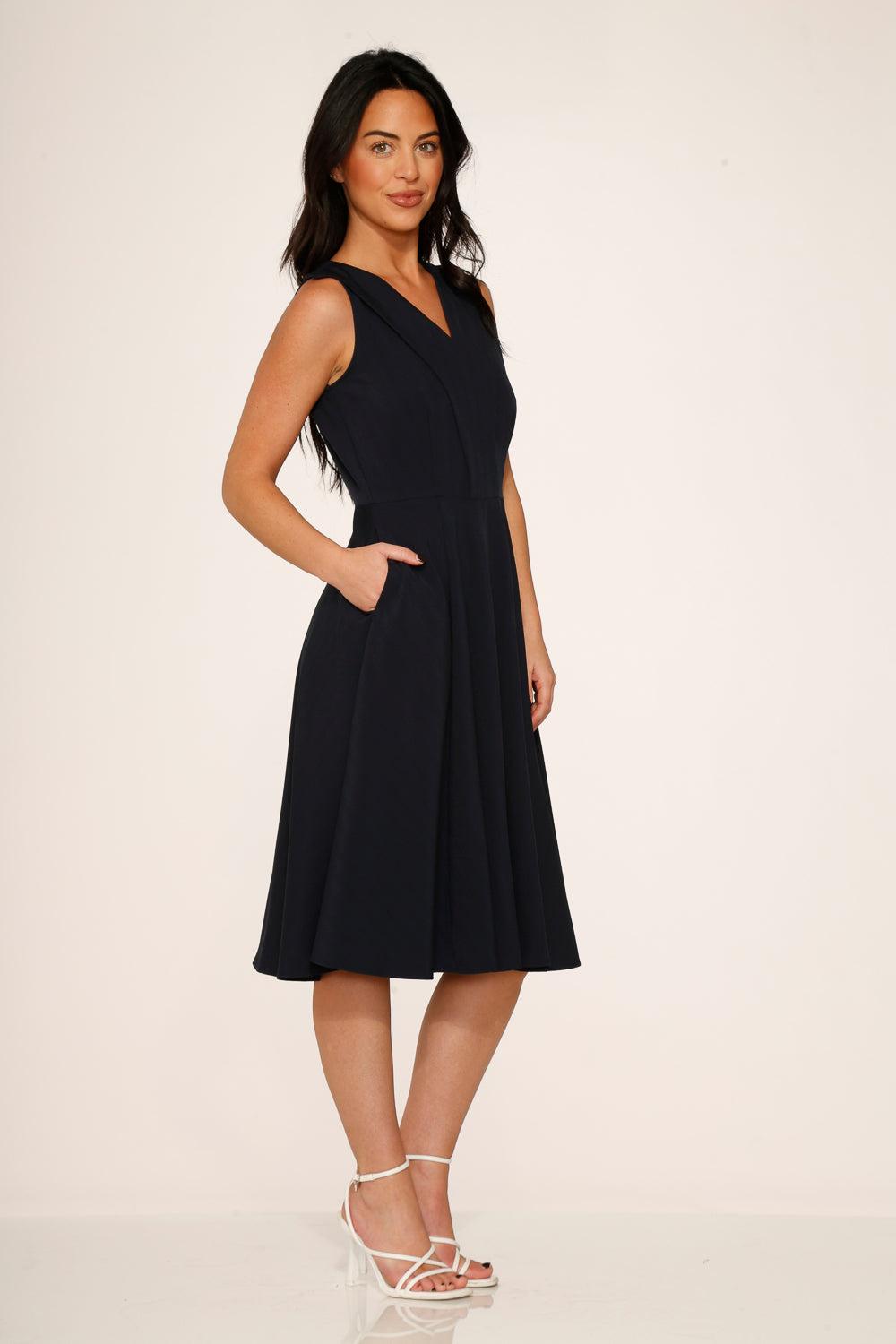 Navy Blue Swing Dress Product Image