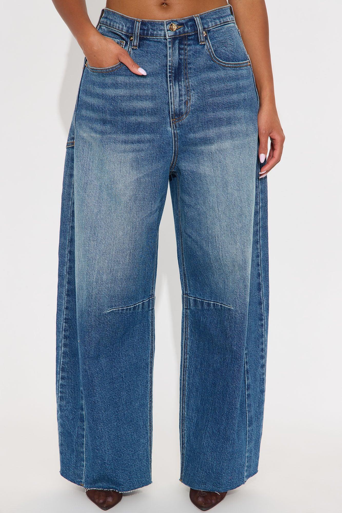 Seize The Day Barrel Leg Jeans - Medium Wash Female Product Image