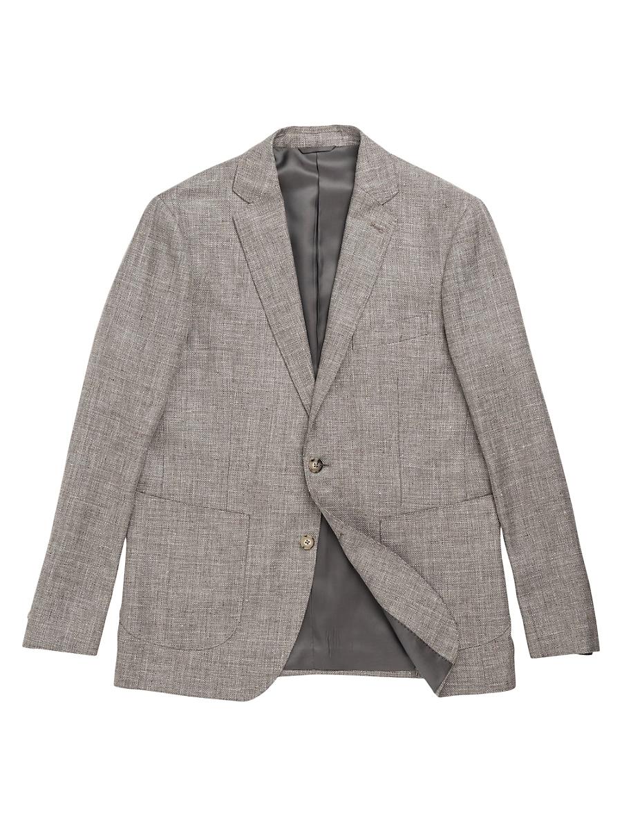 Mens The Cascades Wool & Linen-Blend Slim-Fit Two-Button Blazer Product Image