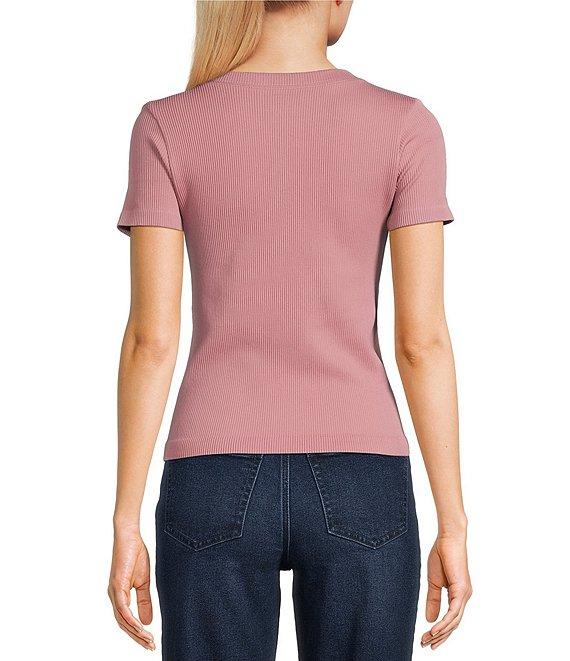 Moa Moa Short Sleeve Crew Neck Pullover T-Shirt Product Image