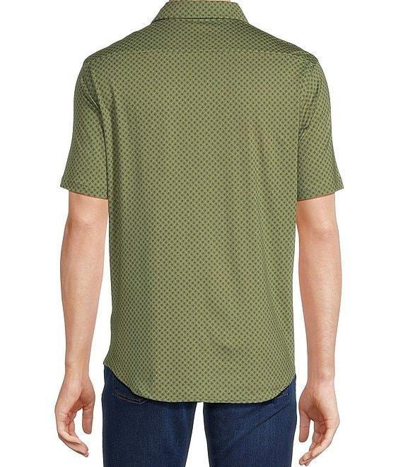 Cremieux Blue Label Stretch Jersey Allover Print Short Sleeve Coatfront Shirt Product Image