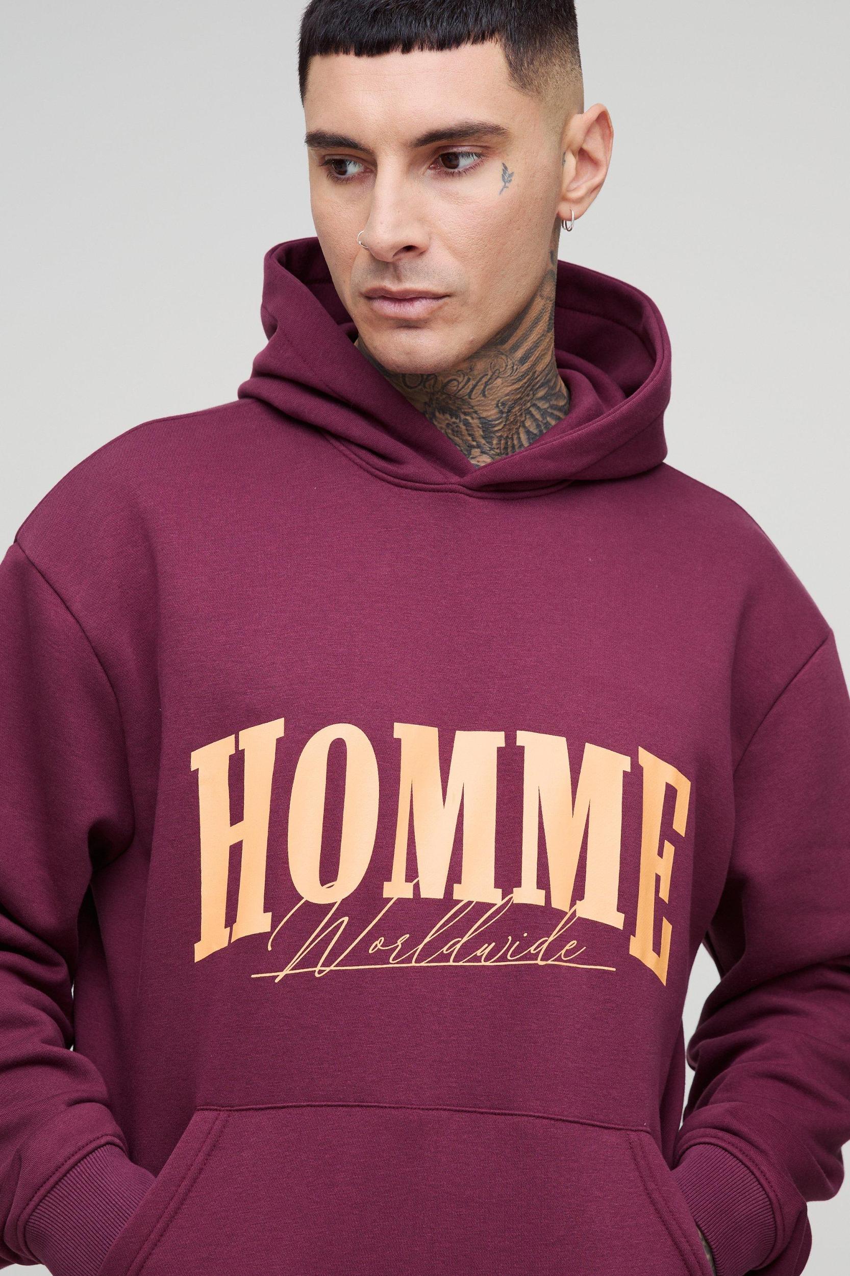 Tall Oversized Boxy Homme Hoodie | boohooMAN USA Product Image
