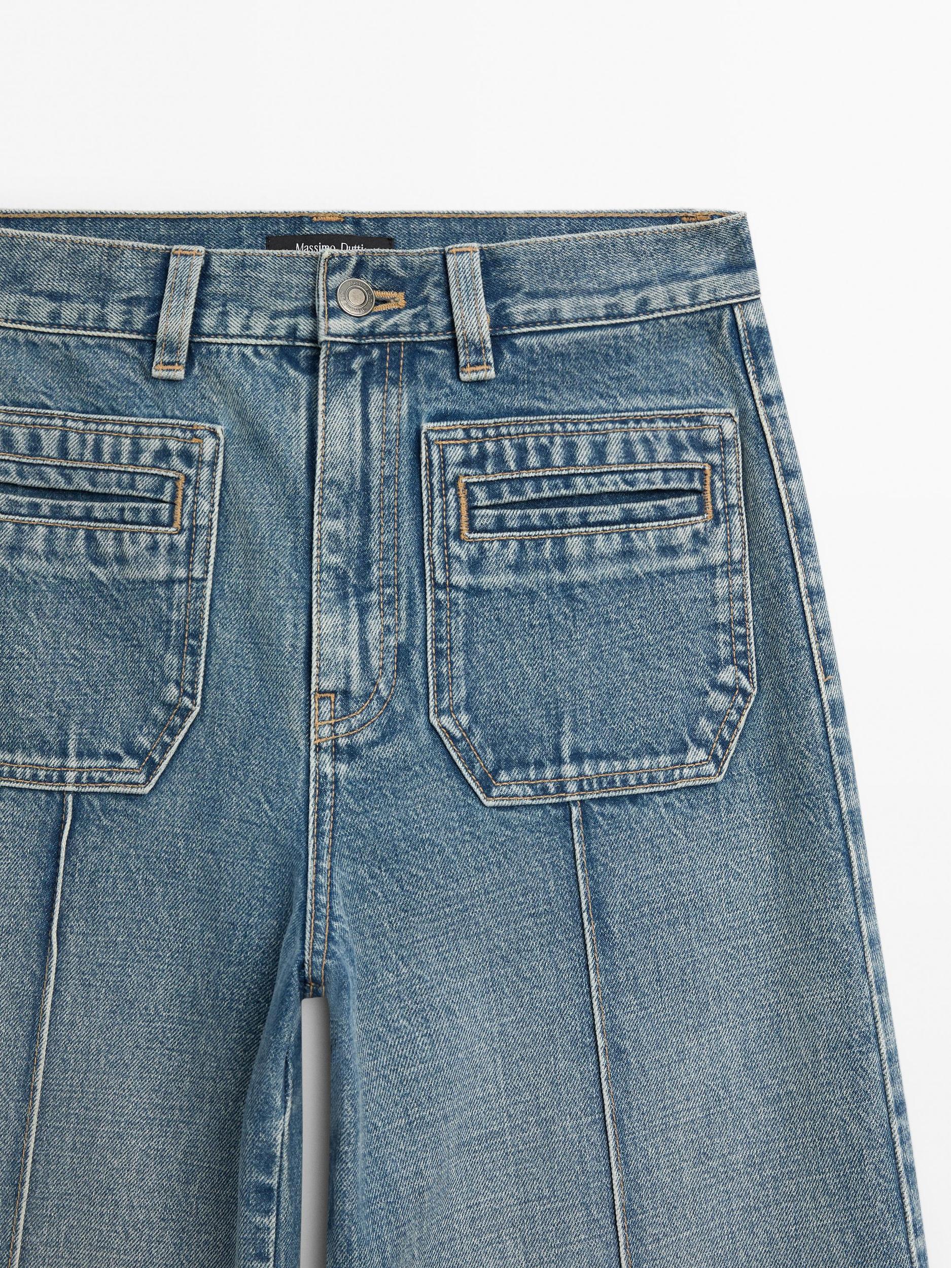 Mid-rise wide-leg jeans Product Image