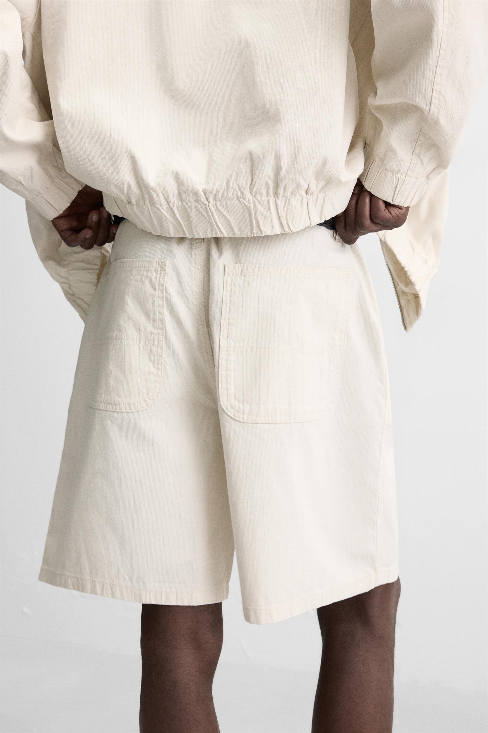 STRIPED REGULAR FIT SHORTS Product Image