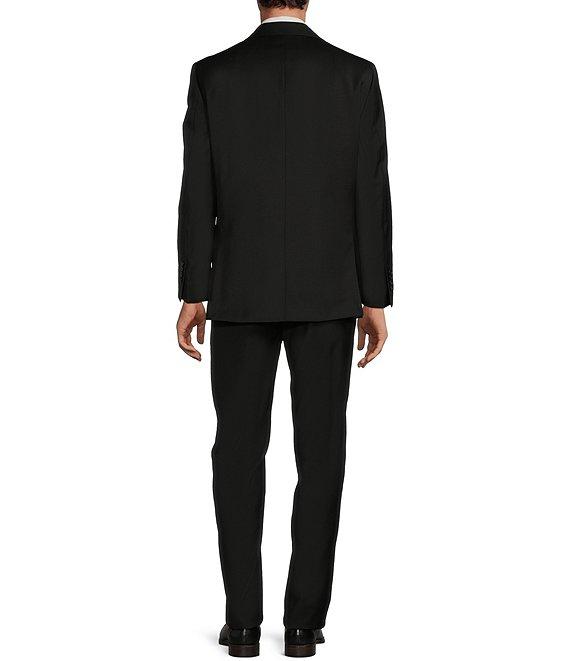 Hickey Freeman Classic Fit Flat Front Double-Breasted Solid Pattern 2-Piece Suit Product Image