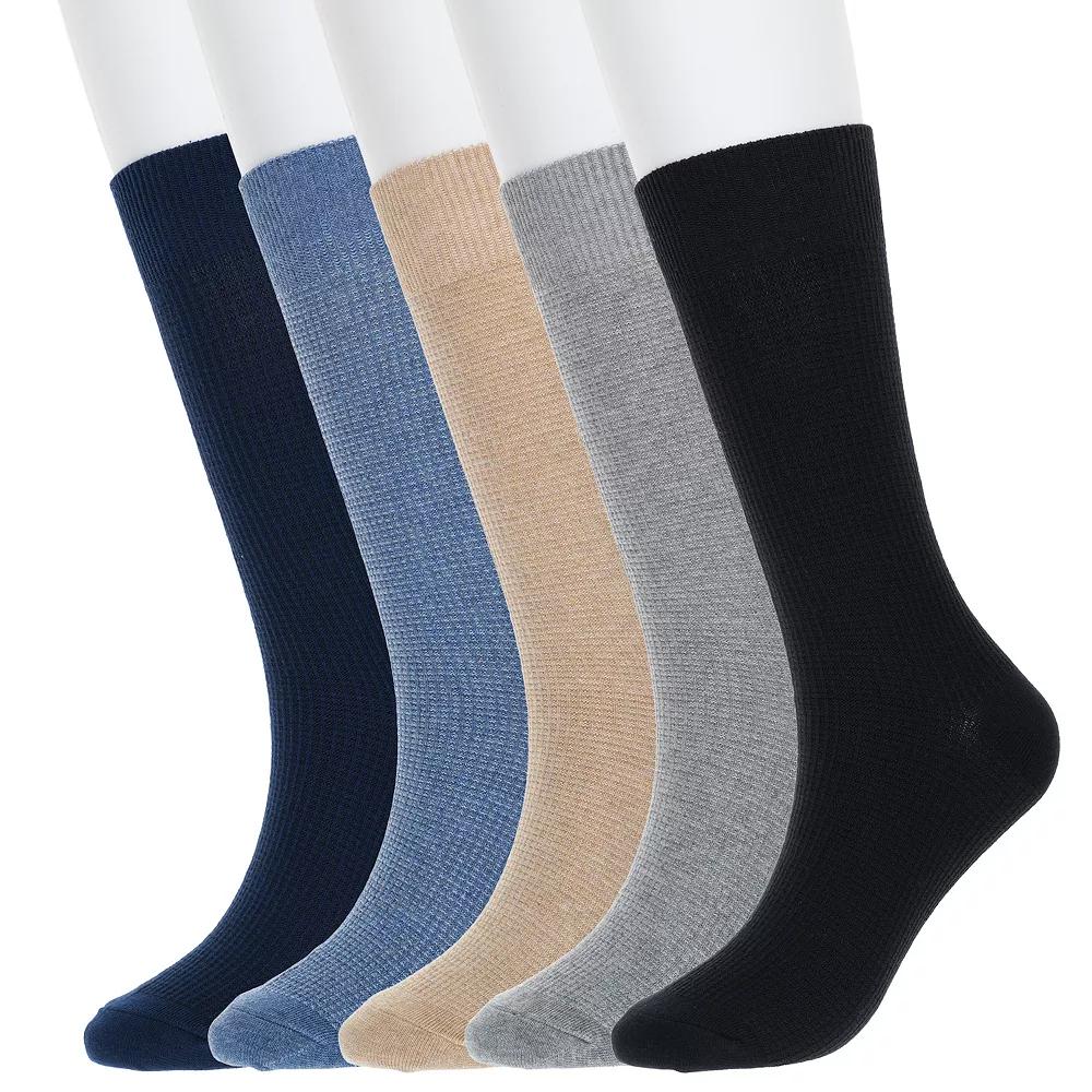 Men's Sonoma Goods For Life® 5-pack Socks, Assorted Waffle Knit Product Image