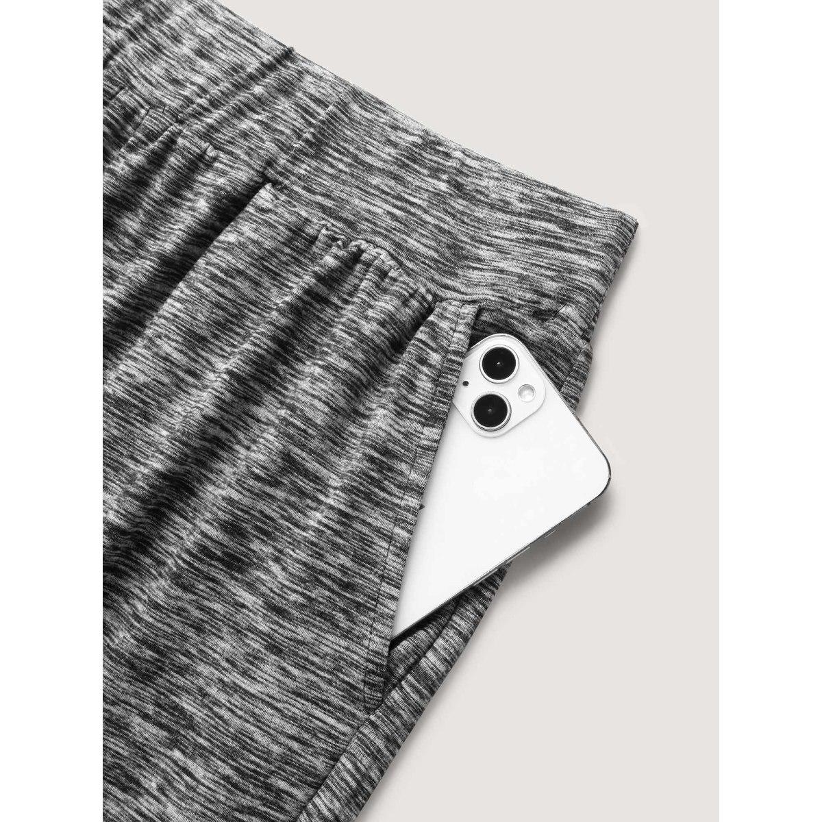 Plus Size Stretchy Straight Leg Cropped Pants Women DimGray Leisure Straight Leg Mid Rise Casual Pants BloomChic 30/6X Product Image