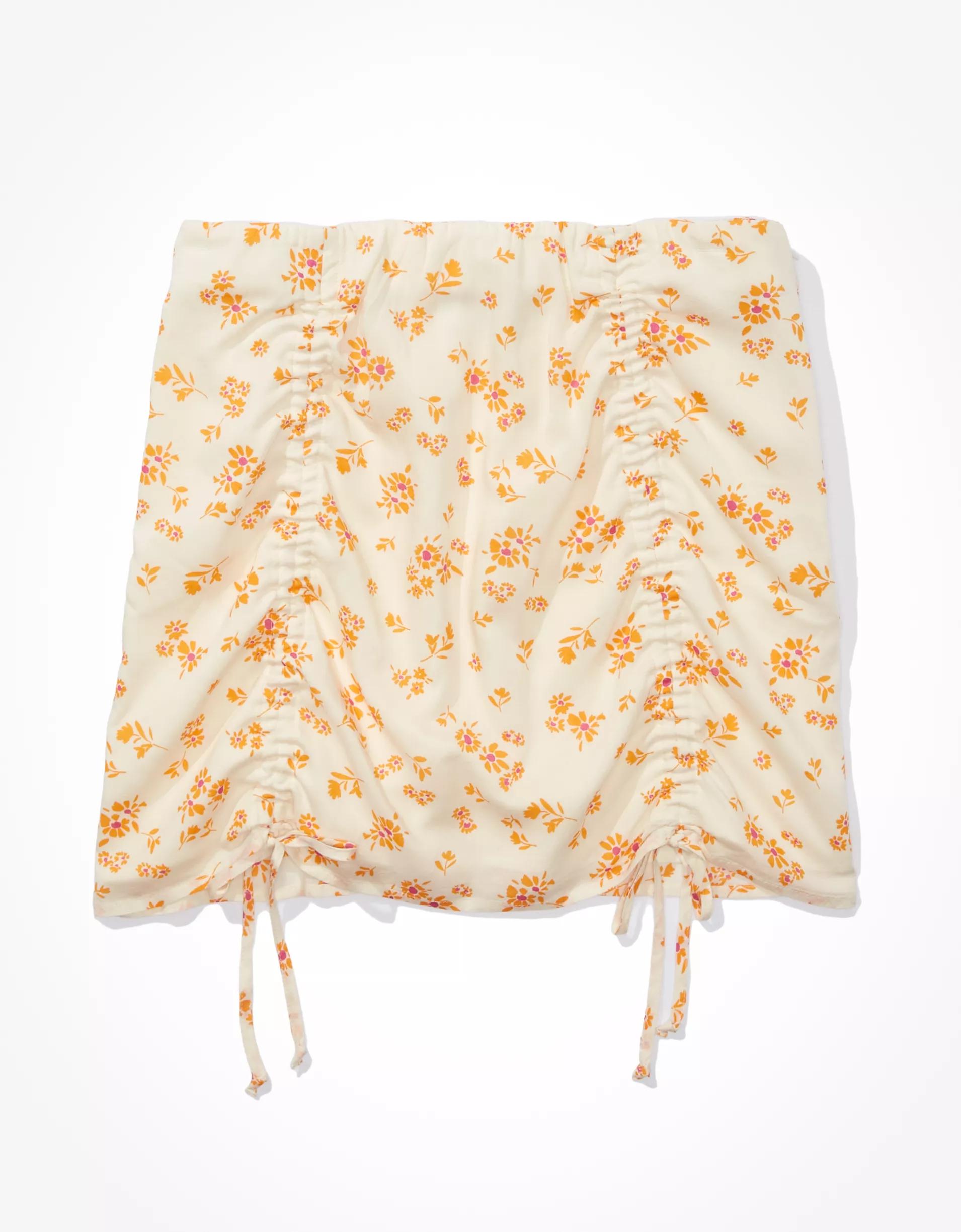 AE Silky Floral Mini Skirt Product Image