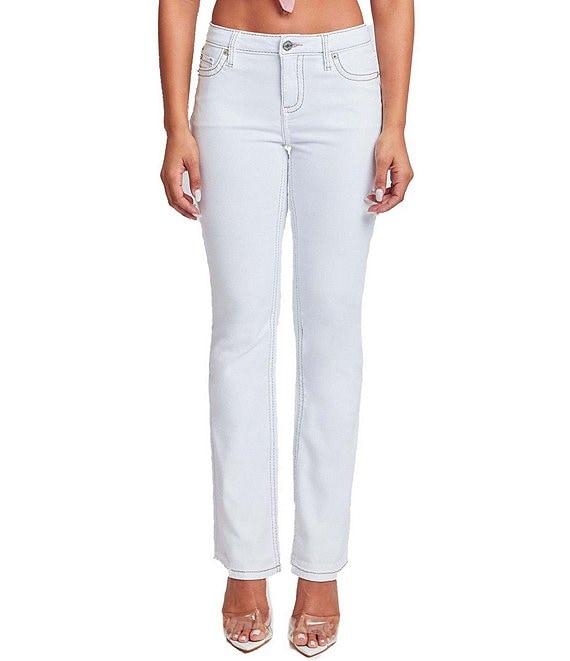 YMI Jeanswear Mid Rise Heavy Stitch Bootcut Jeans Product Image