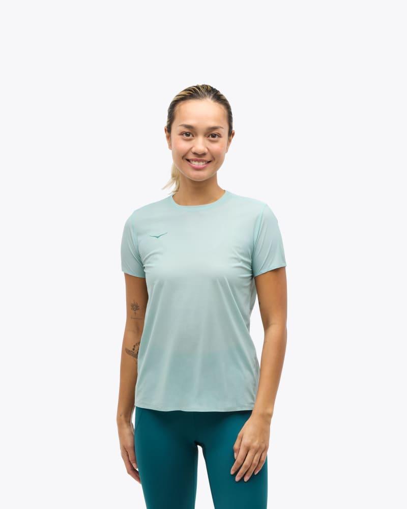 HOKA Womens Airolite Run Short Sleeve Shirt Product Image