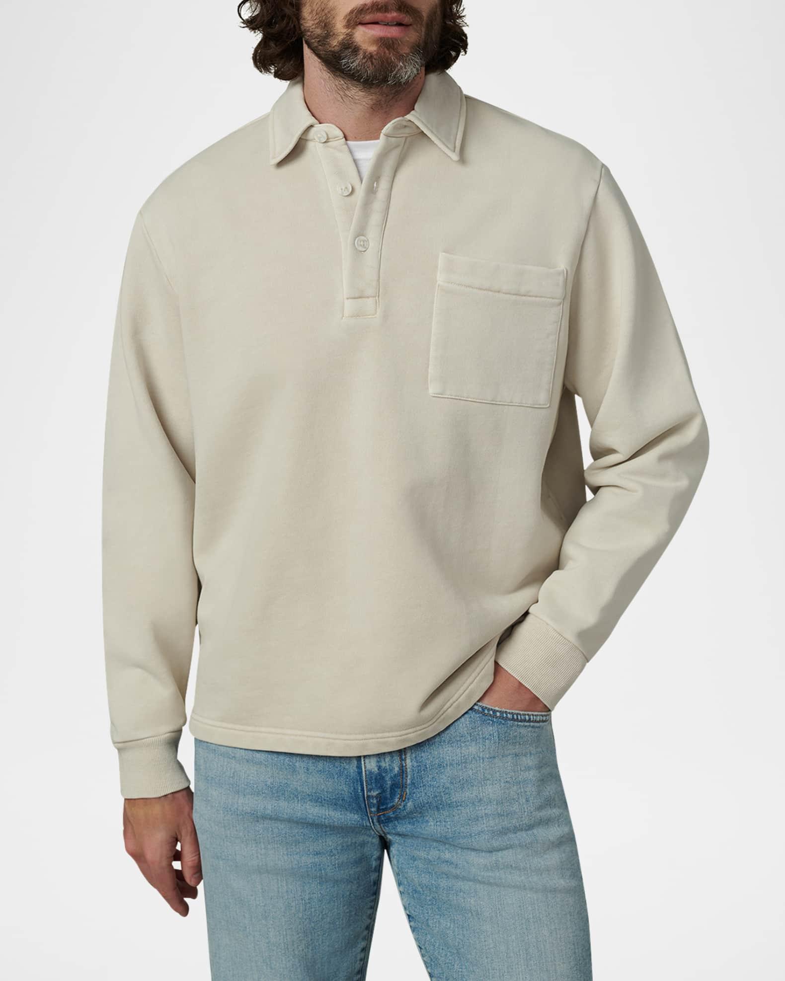 Men's Cotton Polo Sweatshirt Product Image