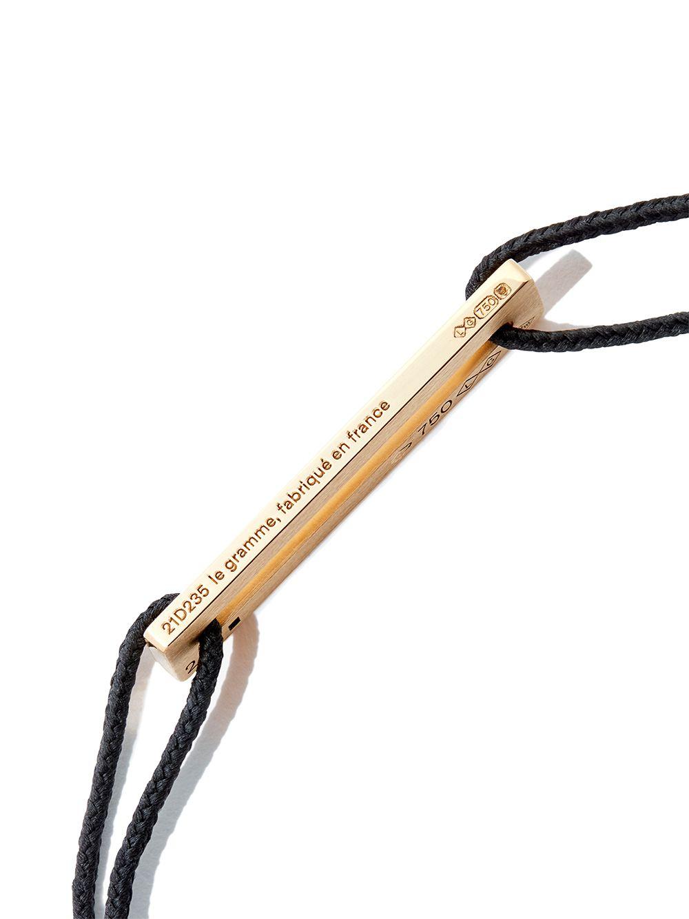 18kt yellow gold Punched Cord Le 2.5g diamond bracelet Product Image