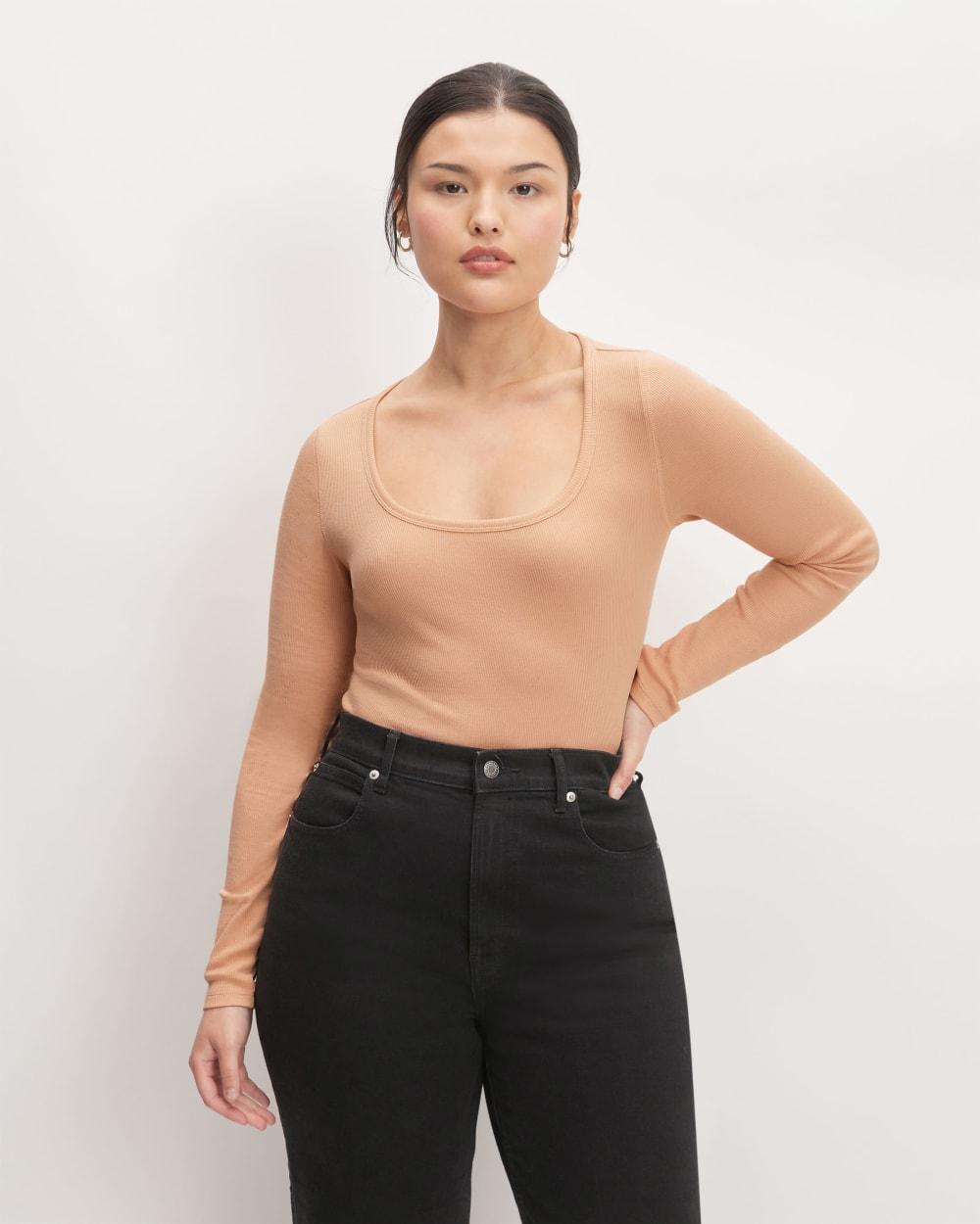 Womens Luxe Rib Long-Sleeve Scoop-Neck T-Shirt by Everlane Product Image