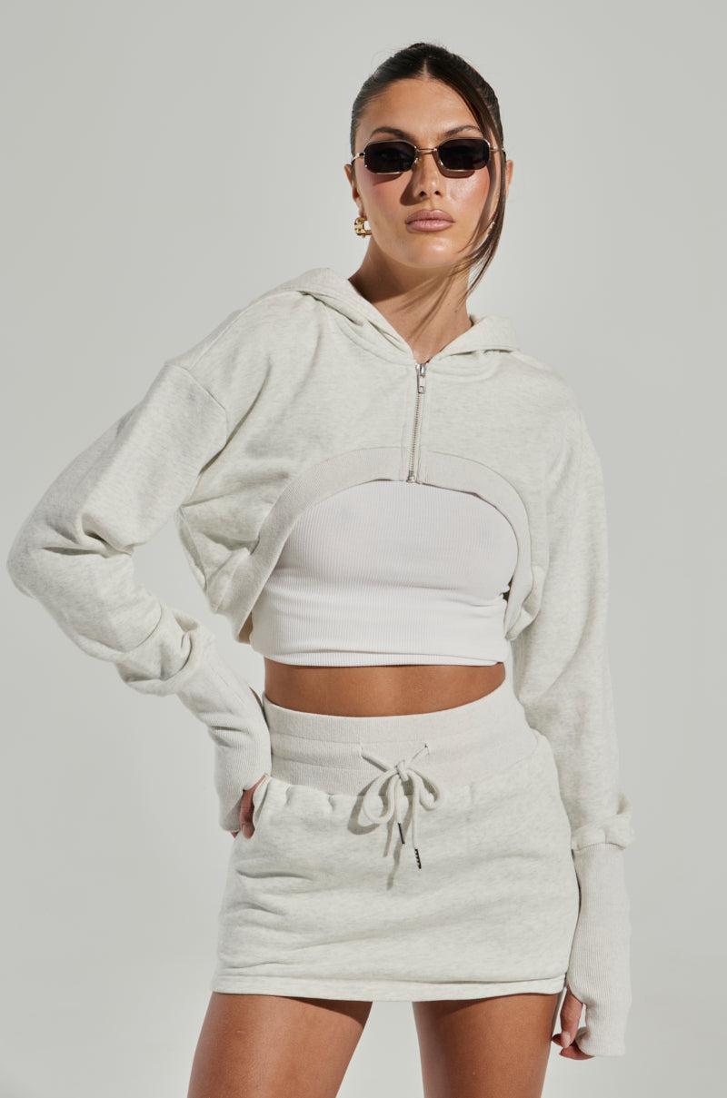 STINGY WITH MY TIME SUPER CROPPED SWEATSHIRT Product Image