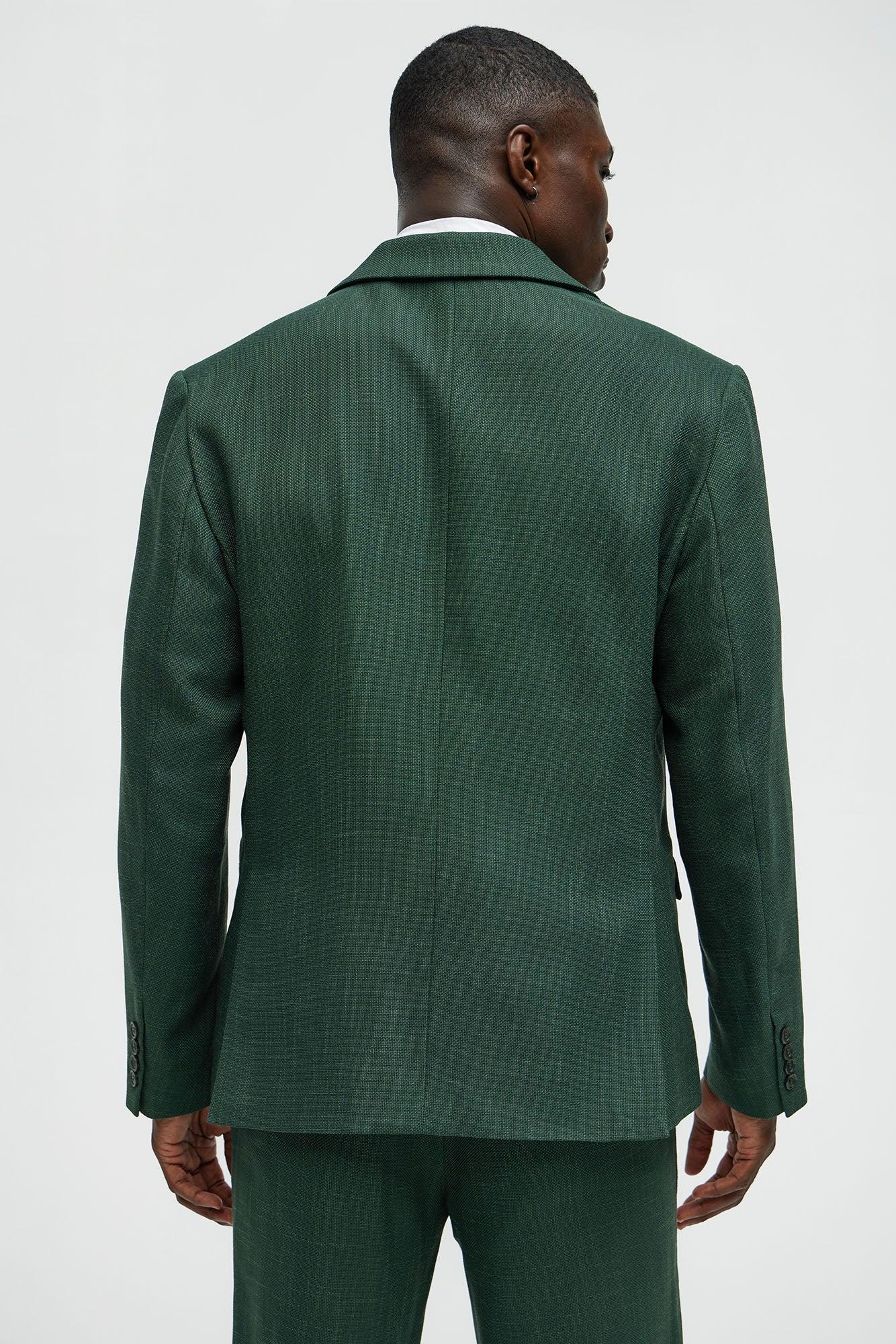 Shepton Solid Texture Blazer - Green Product Image