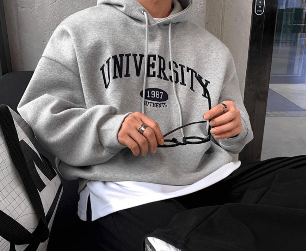 RT No. 12522 UNIVERSITY LETTERED PULLOVER HOODIE Product Image