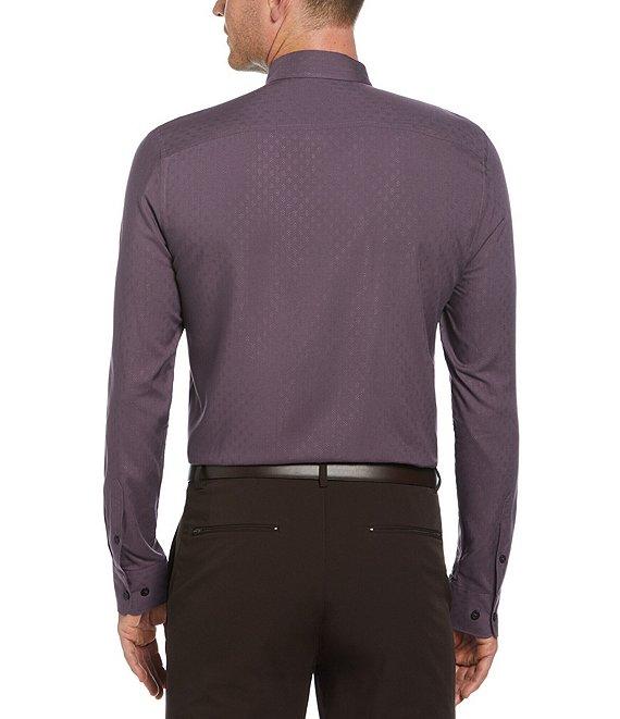 Perry Ellis Performance Stretch Tonal Geo Pattern Long Sleeve Woven Shirt Product Image