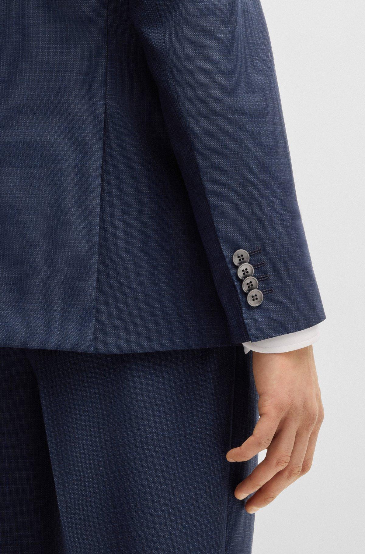 Slim-fit suit in patterned wool Product Image