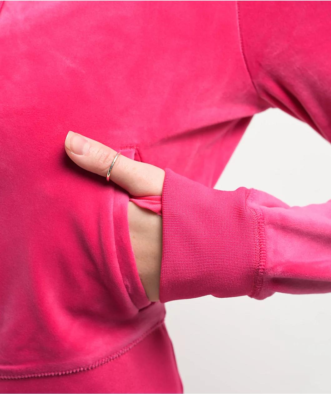 Juicy Couture OG Big Bling Free Love Velour Zip Hoodie Product Image