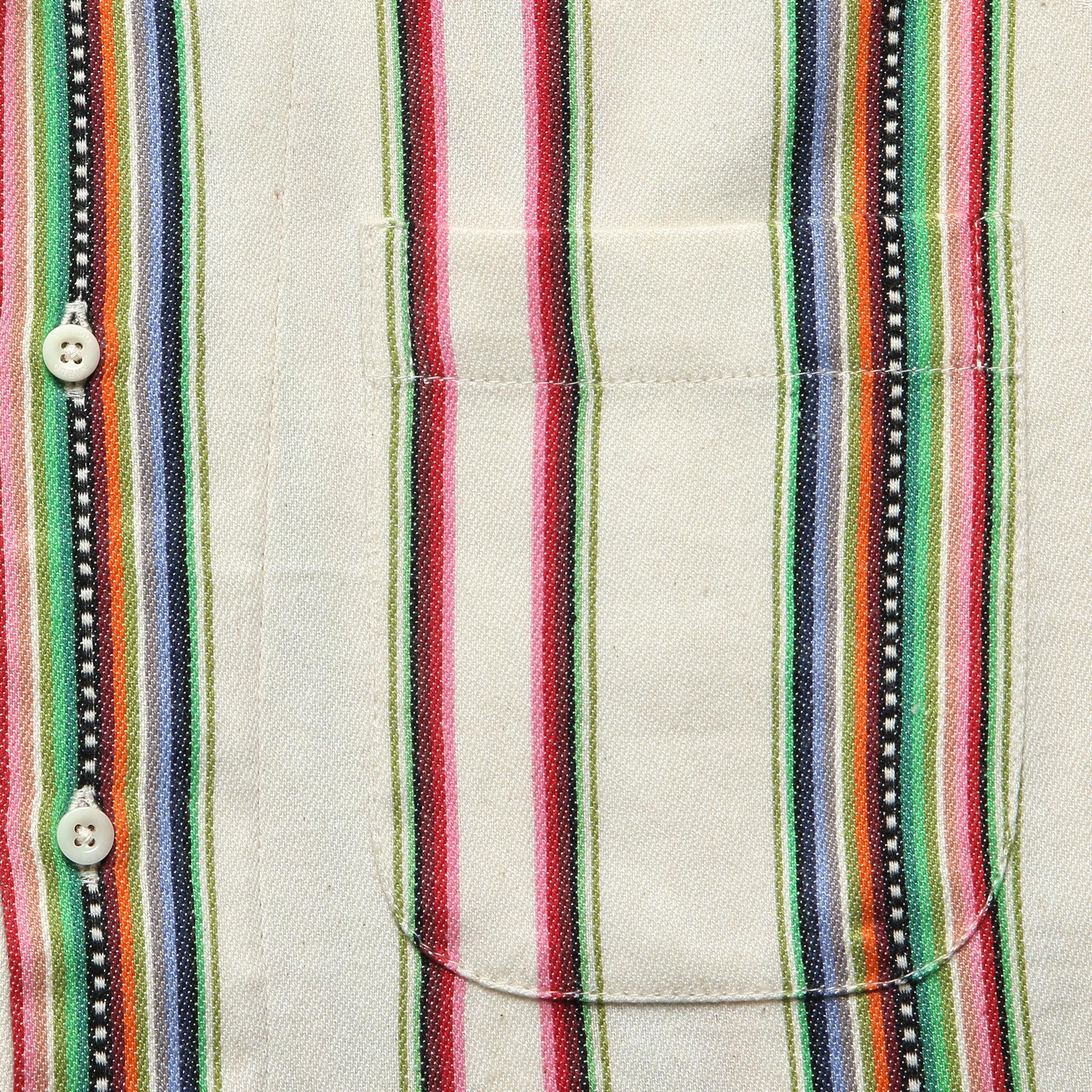 Handwoven Blanket Stripe Shirt - Ecru Product Image