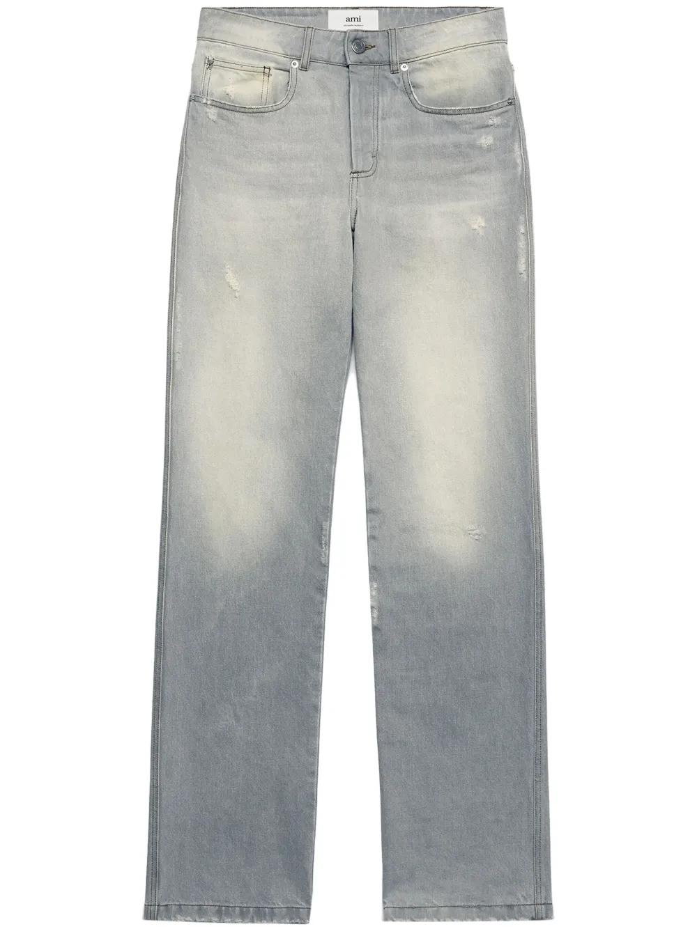 mid-rise straight-leg jeans Product Image